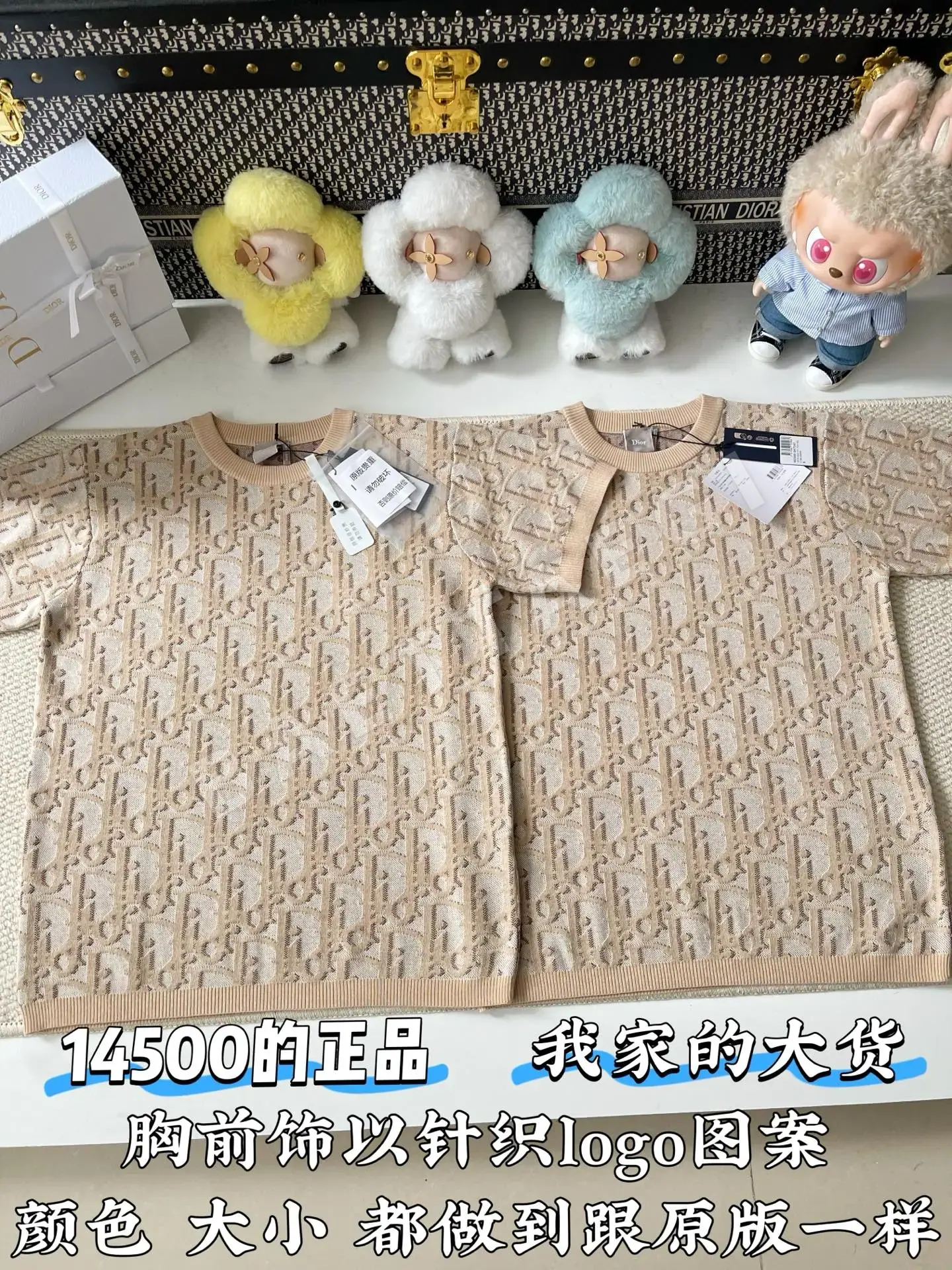 디올 오블리크 자카드 크루넥 반팔 티셔츠 상세 이미지 2