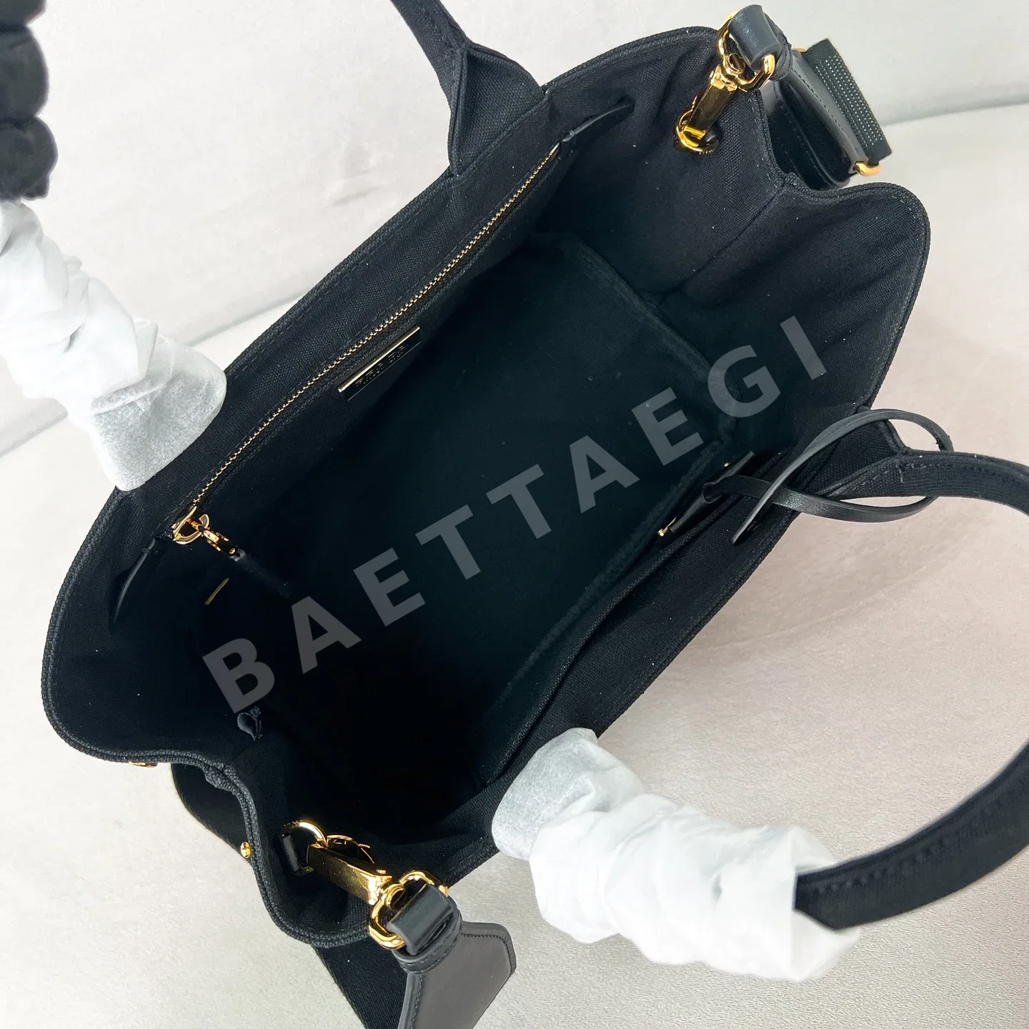 프라다 자르디네르 린넨 캔버스 가드너 가방 1BG464 상세 이미지 8