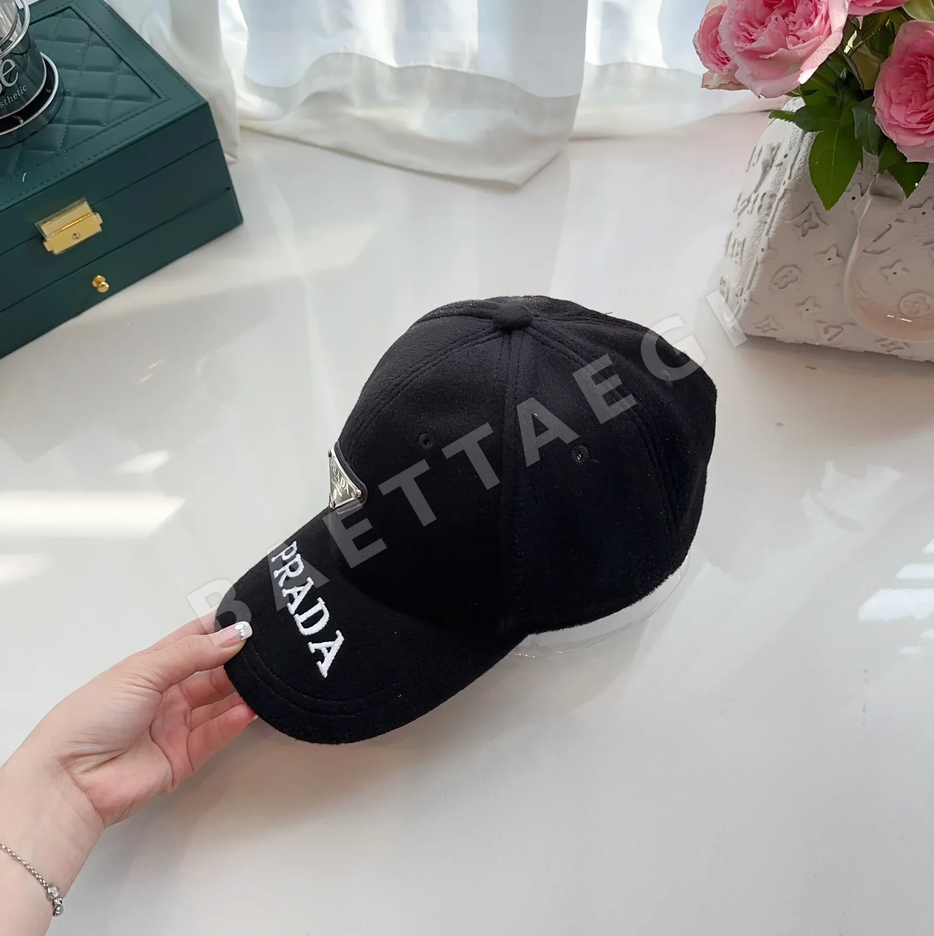 프라다 울 베이스볼 캡 상세 이미지 5