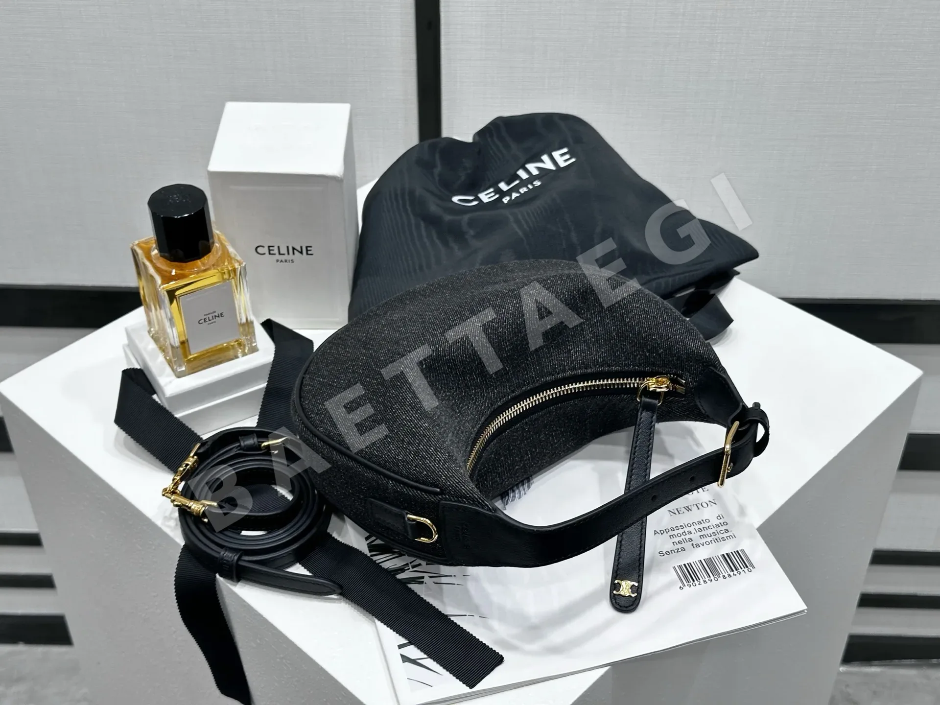 셀린느 데님 초승달 숄더백 상세 이미지 5