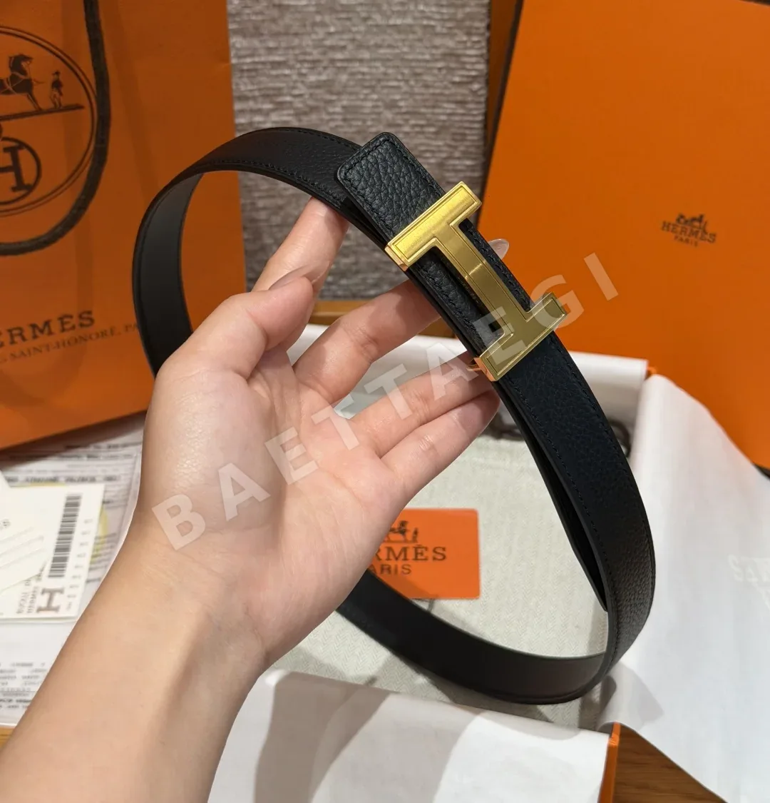 에르메스 H 버클 양면 가죽 벨트 상세 이미지 3