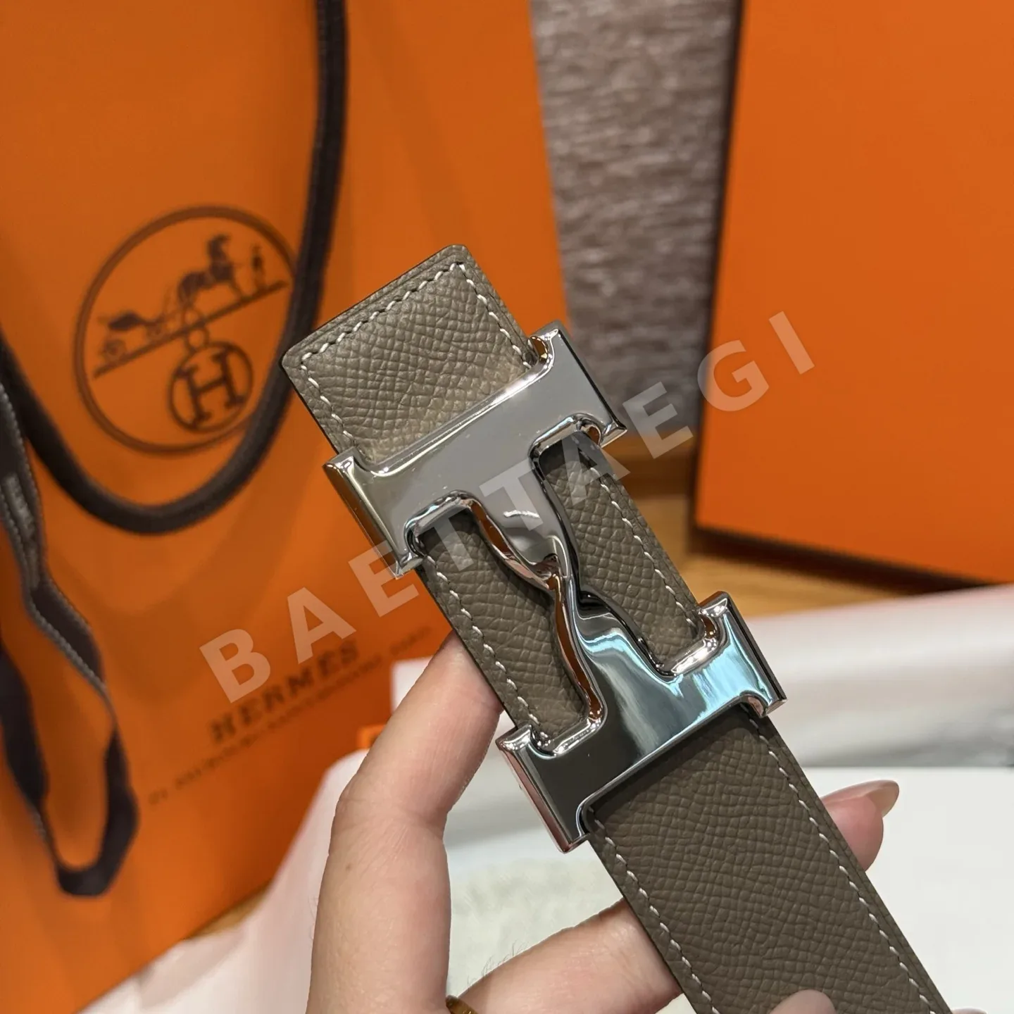 에르메스 리버시블 메탈 버클 벨트 상세 이미지 6