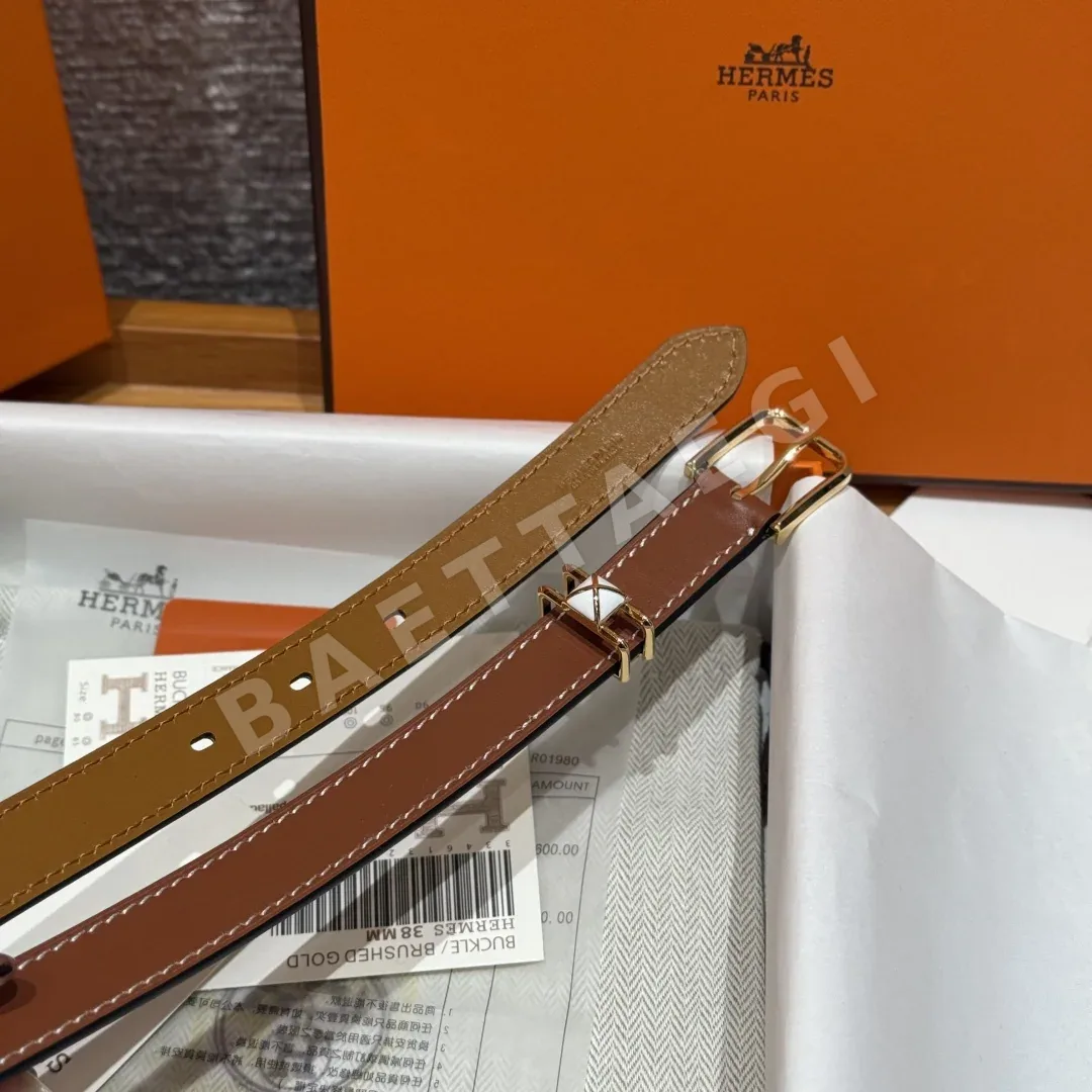 에르메스 미니 크로 카프스킨 벨트 상세 이미지 5