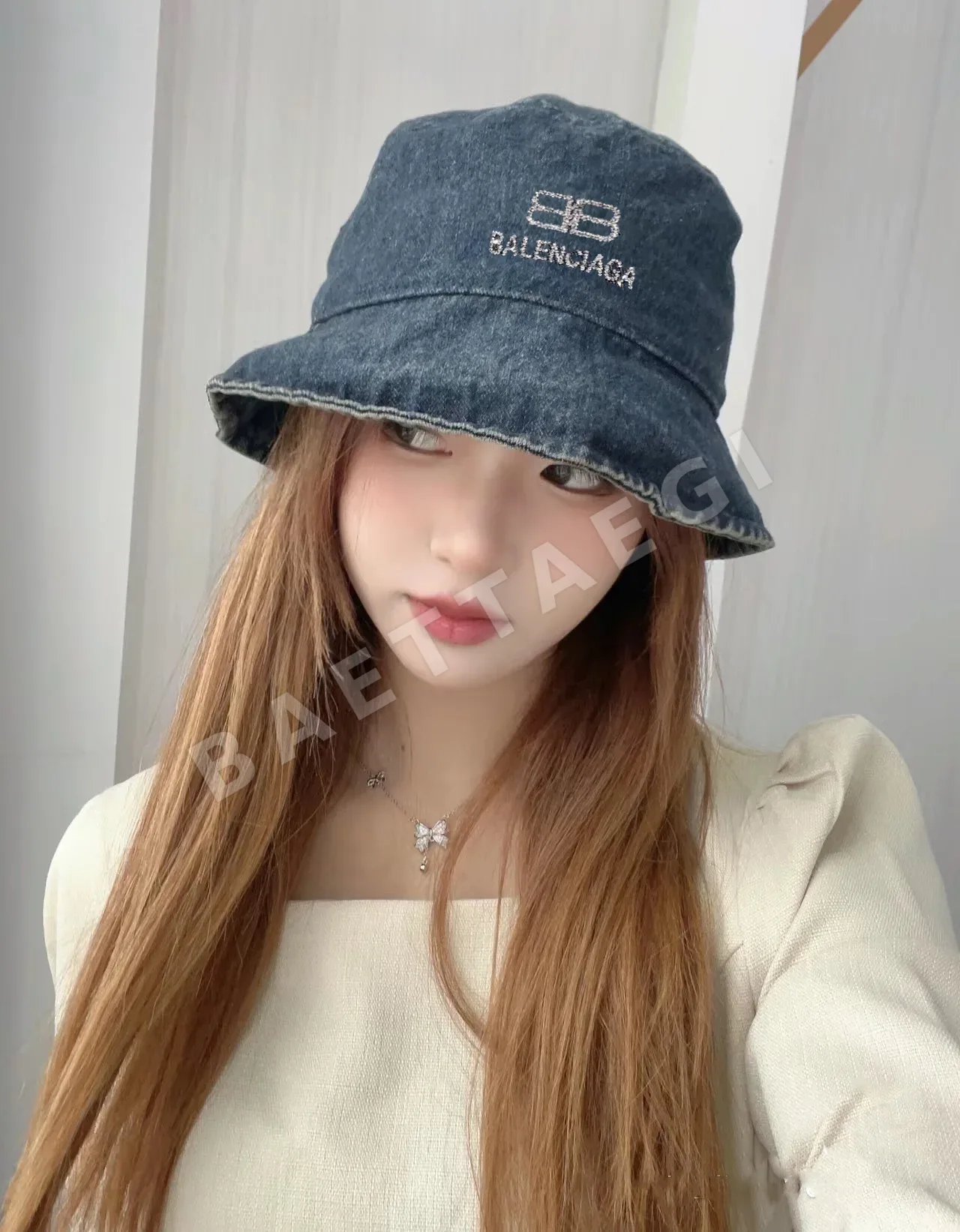 발렌시아가 데님 카우보이 피셔맨 모자 78124