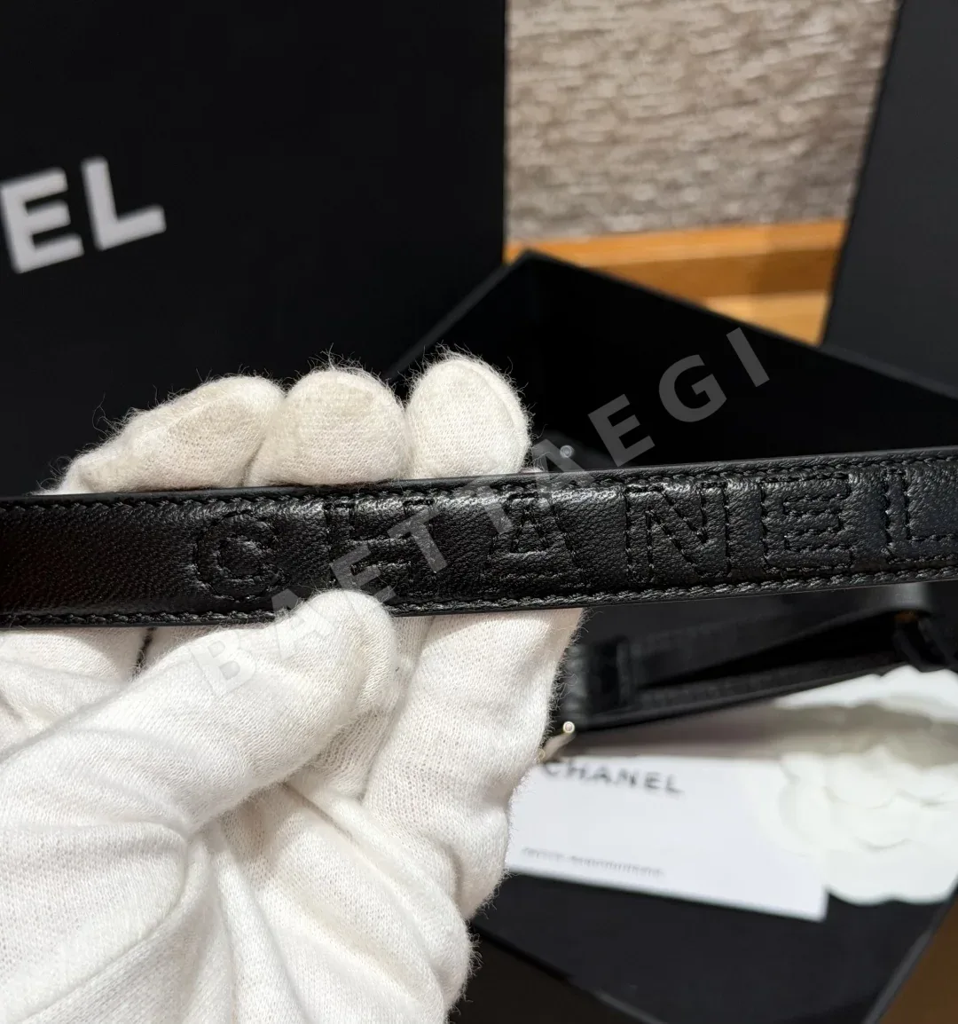 샤넬 퀼팅 램스킨 20mm 벨트 상세 이미지 9