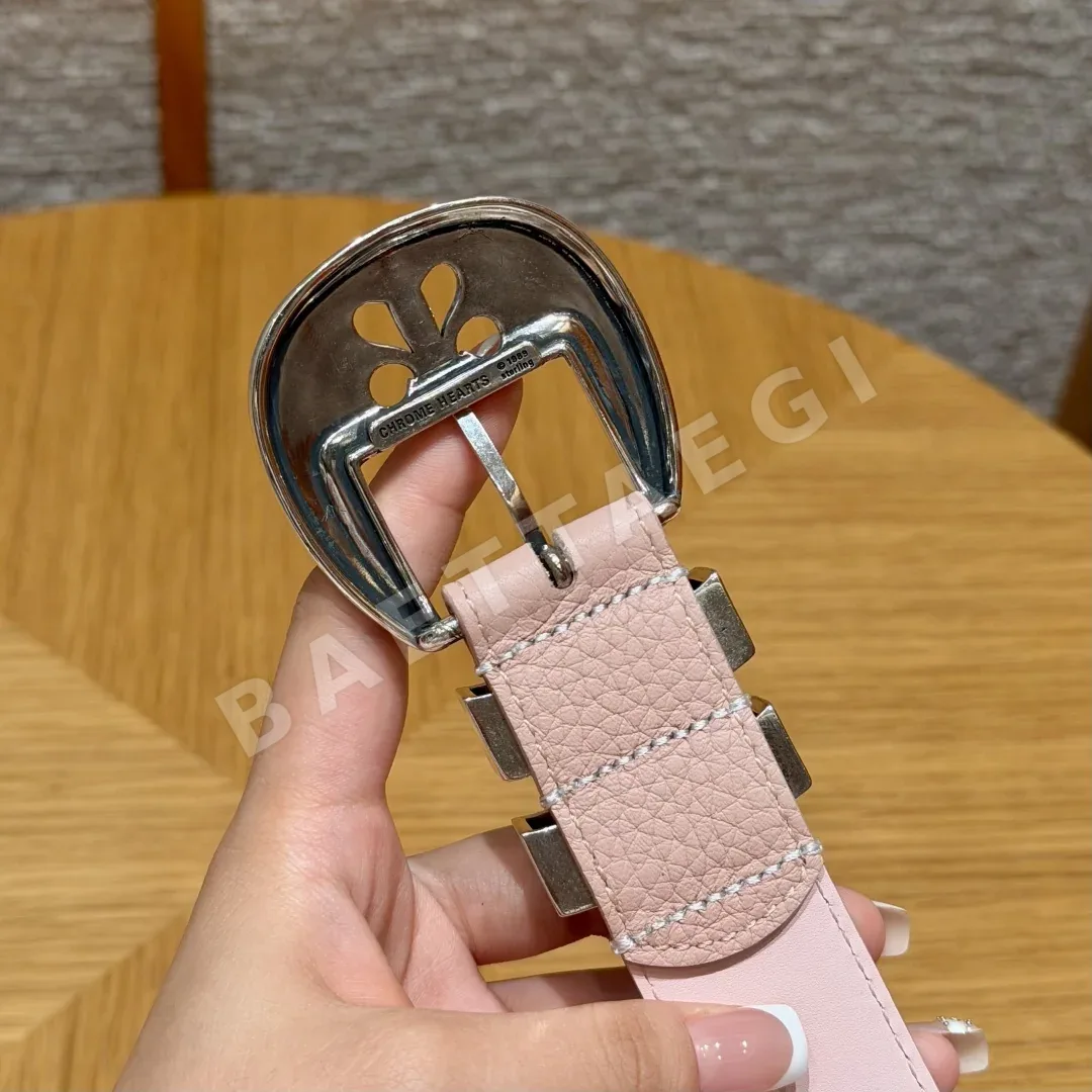 크롬하츠 아이리스 플라워 더블 링 핀 버클 벨트 상세 이미지 6