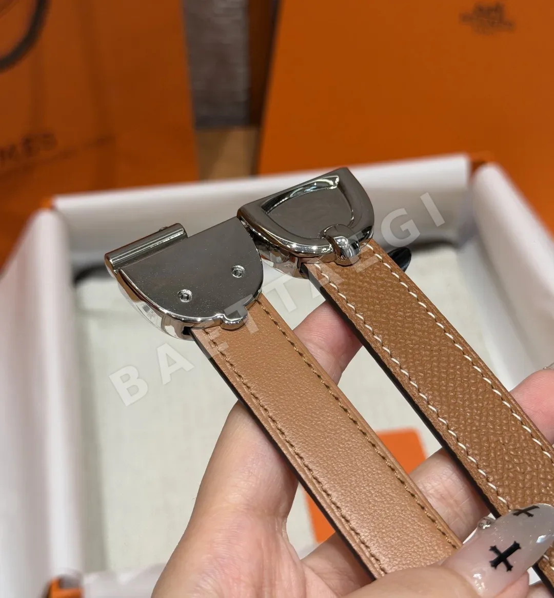 에르메스 H 브클 앱송 카프스킨 벨트 상세 이미지 4