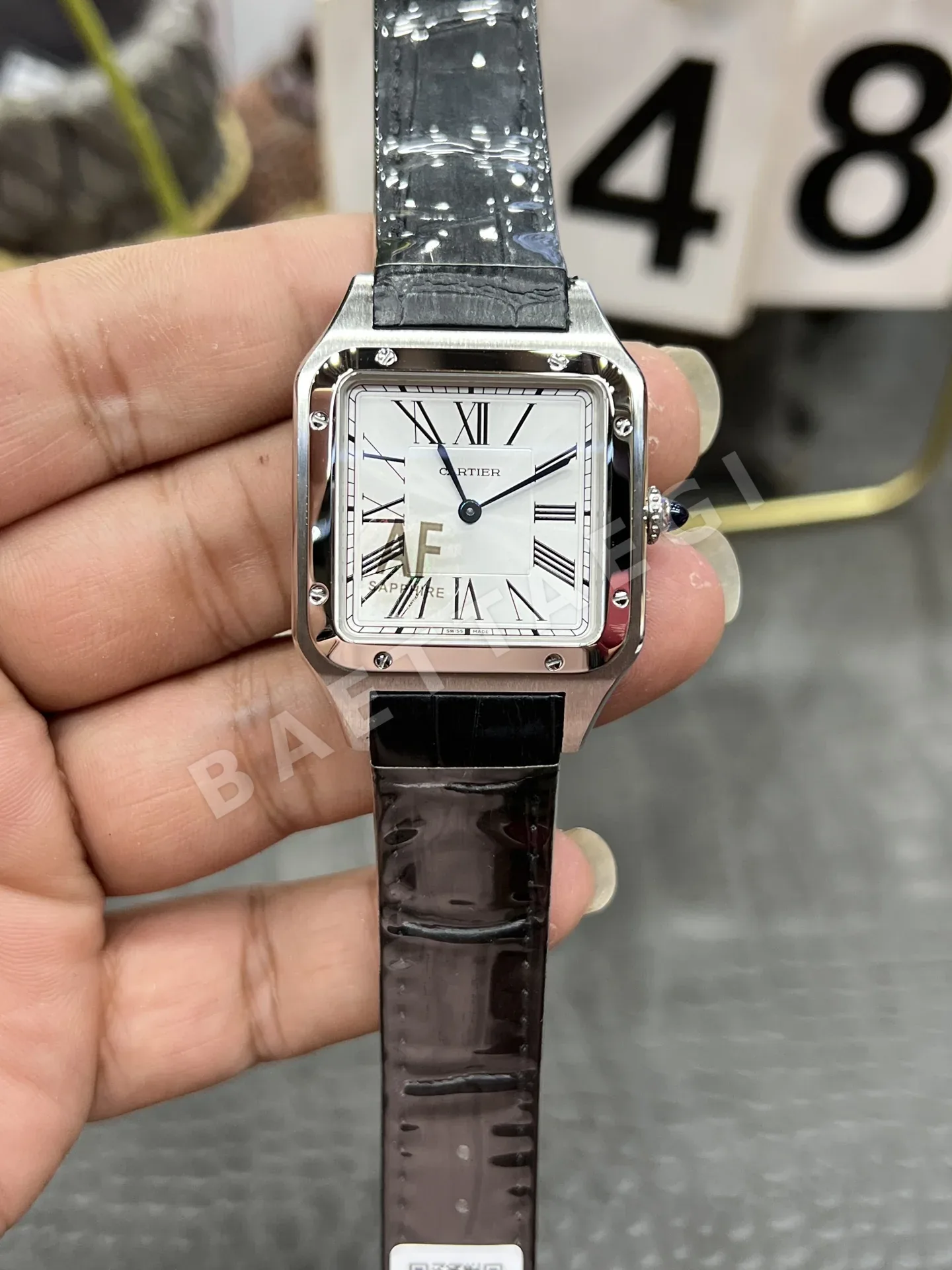 까르띠에 산토스 AF공장 론다 쿼츠 무브먼트 미디움 레플리카 42578 Cartier