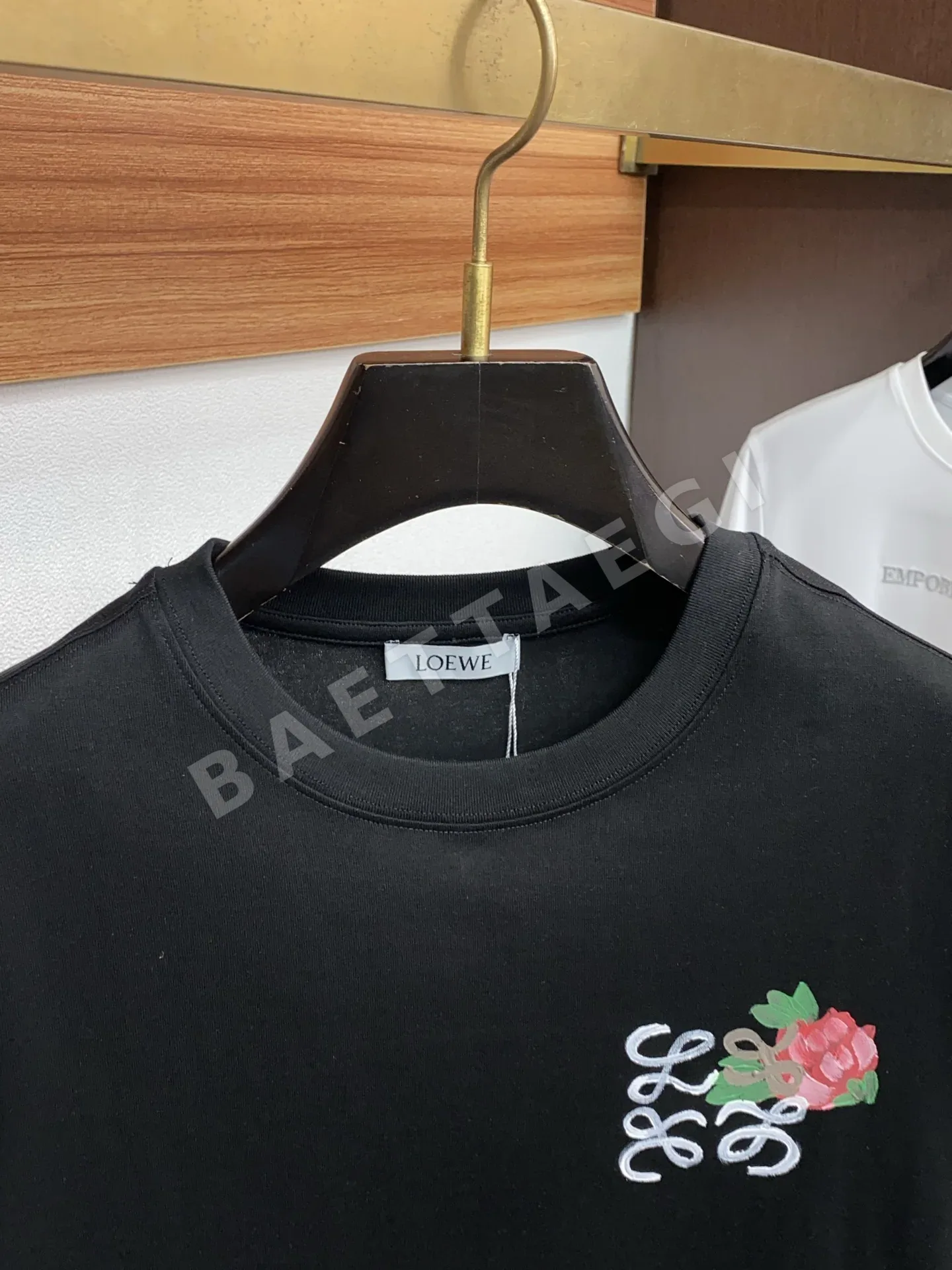 로에베 크루넥 코튼 반팔 티셔츠 상세 이미지 3