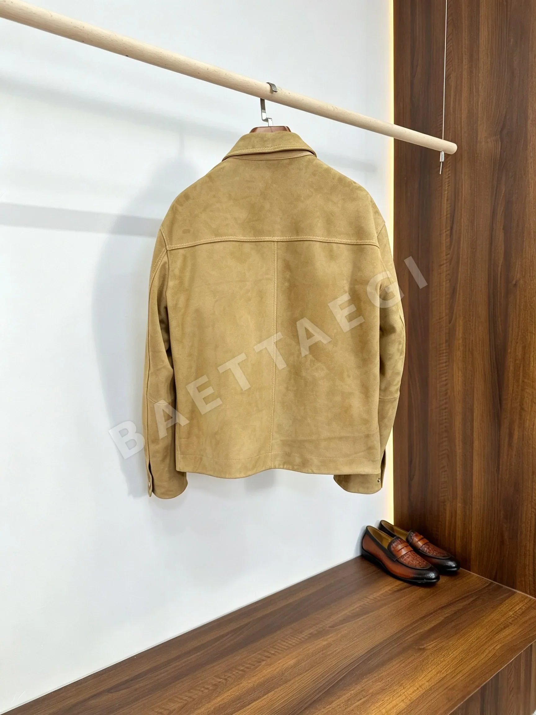 디올 카키 스웨이드 램스킨 남성 자켓 상세 이미지 2