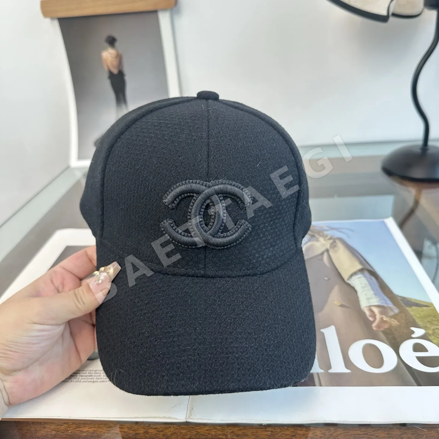 샤넬 패턴 미니 야구모자 상세 이미지 5