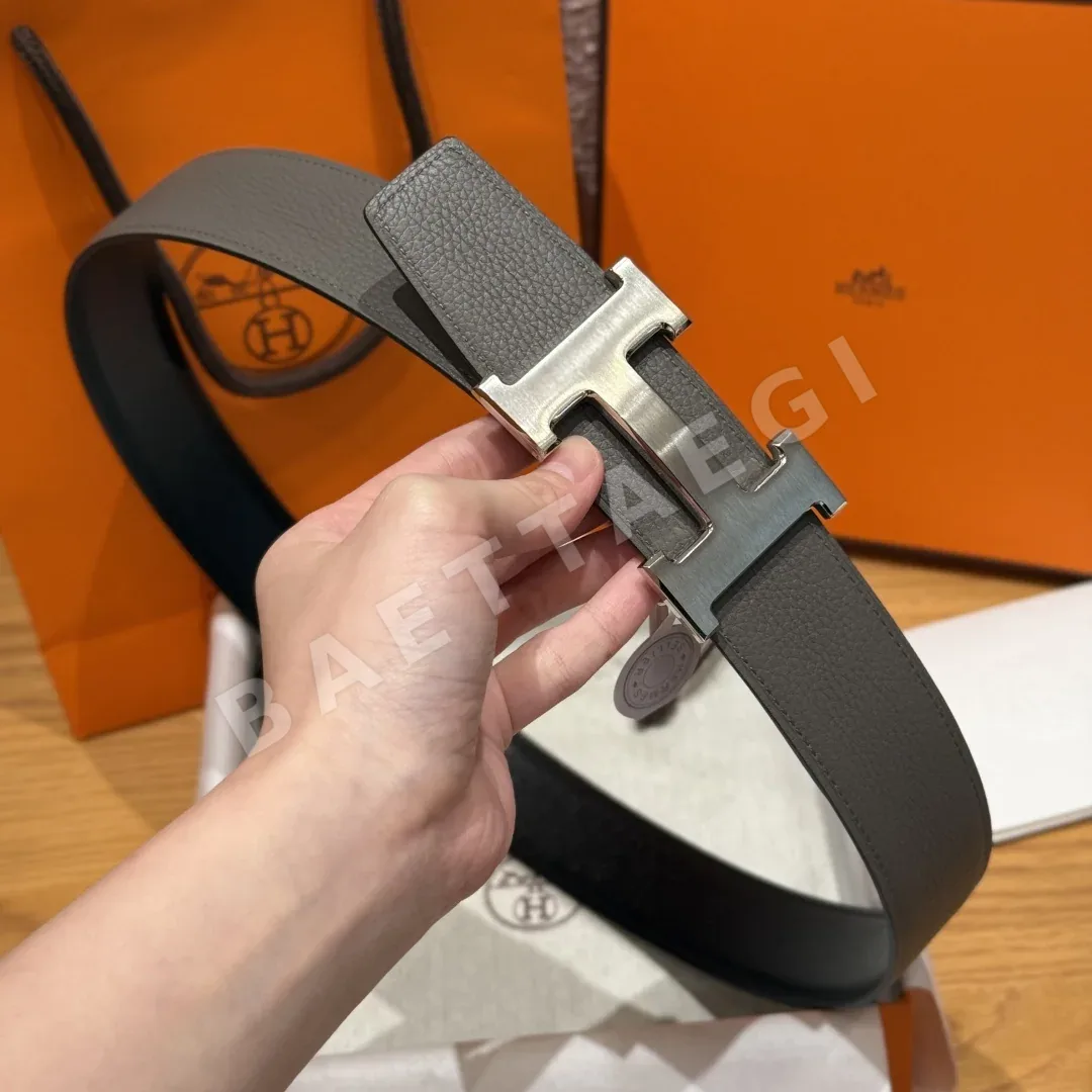 에르메스 리버시블 메탈 버클 남성 벨트 상세 이미지 2
