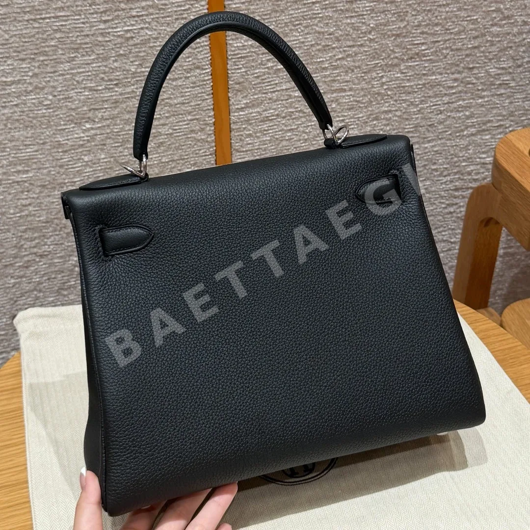 에르메스 켈리 블랙 토고 가죽 가방 상세 이미지 3