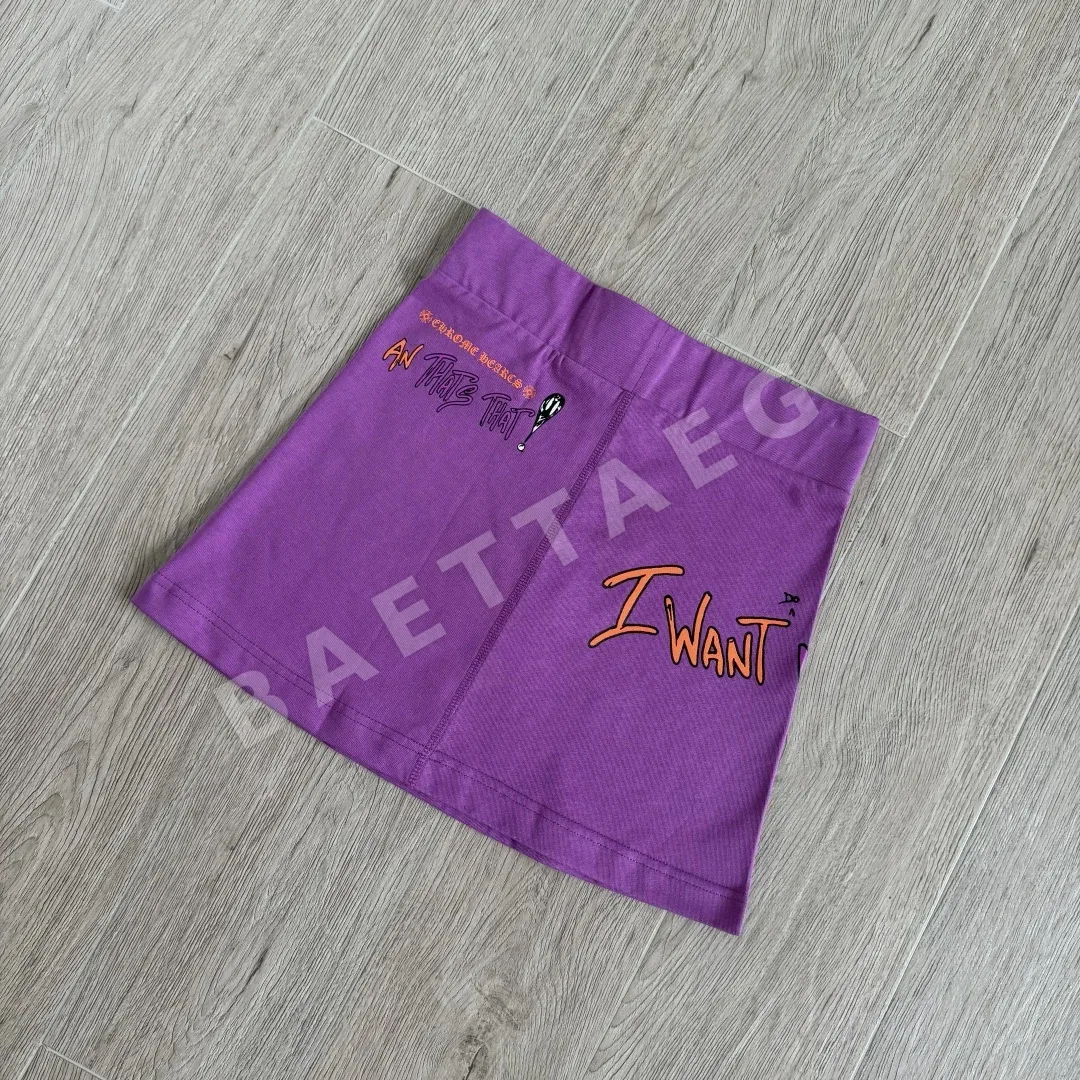 크롬하츠 하트 무늬 그래피티 미니스커트 상세 이미지 4