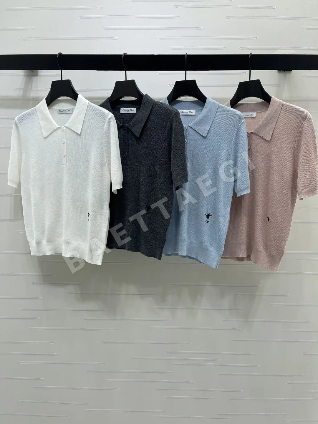 디올 카라 니트 반팔 티셔츠 155677