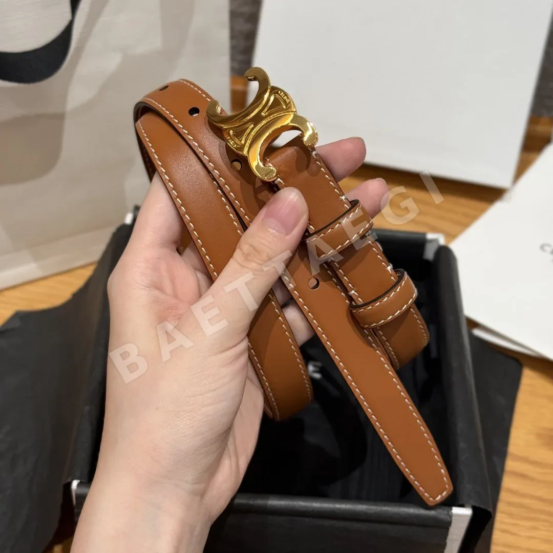 셀린느 개선문 금장 소가죽 여성 벨트 상세 이미지 2