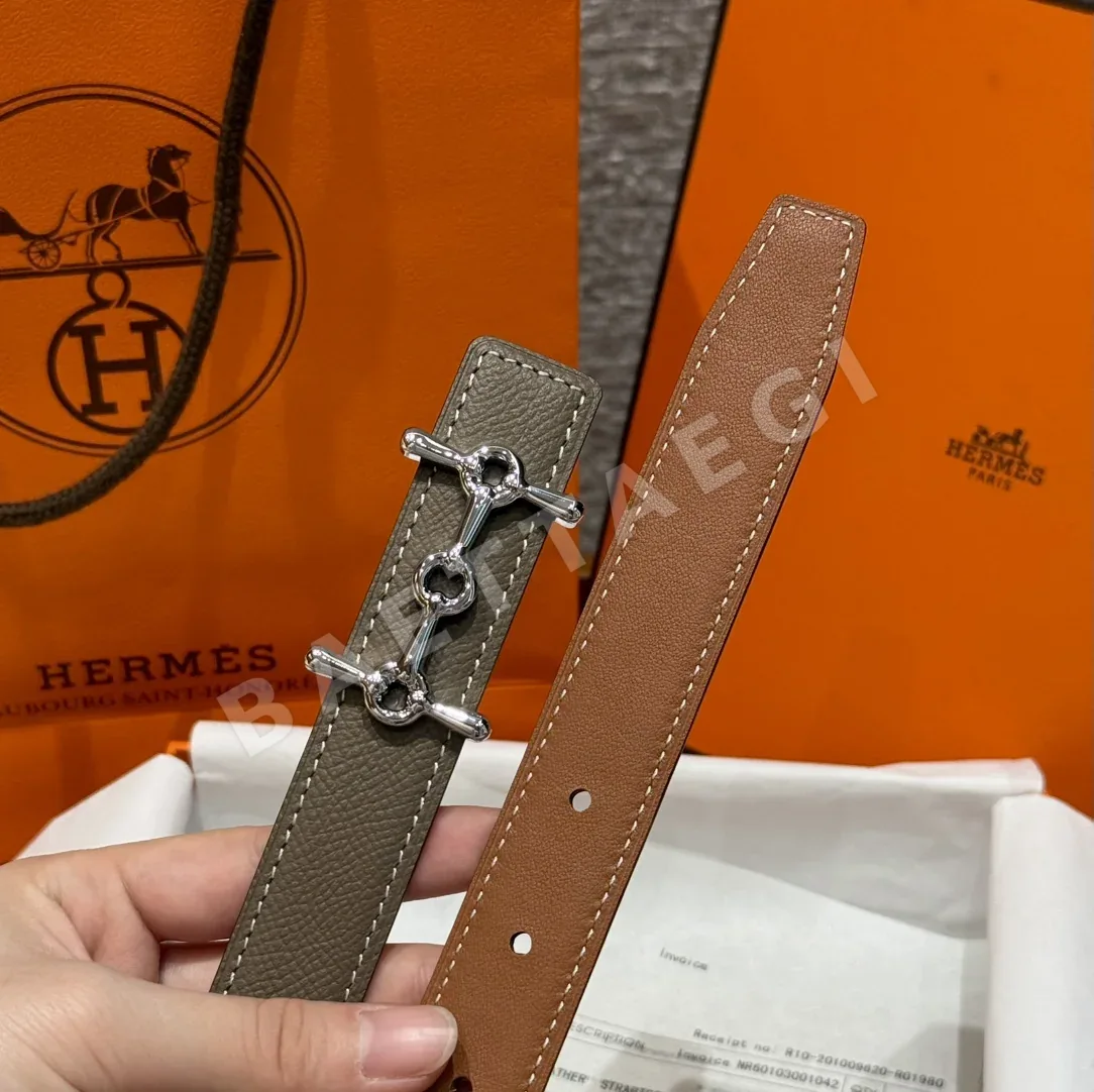 에르메스 H자형 버클 양면 가죽 벨트 상세 이미지 5