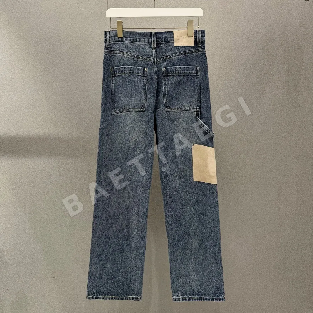 로에베 워시드 코튼 데님 남성 바지 상세 이미지 2