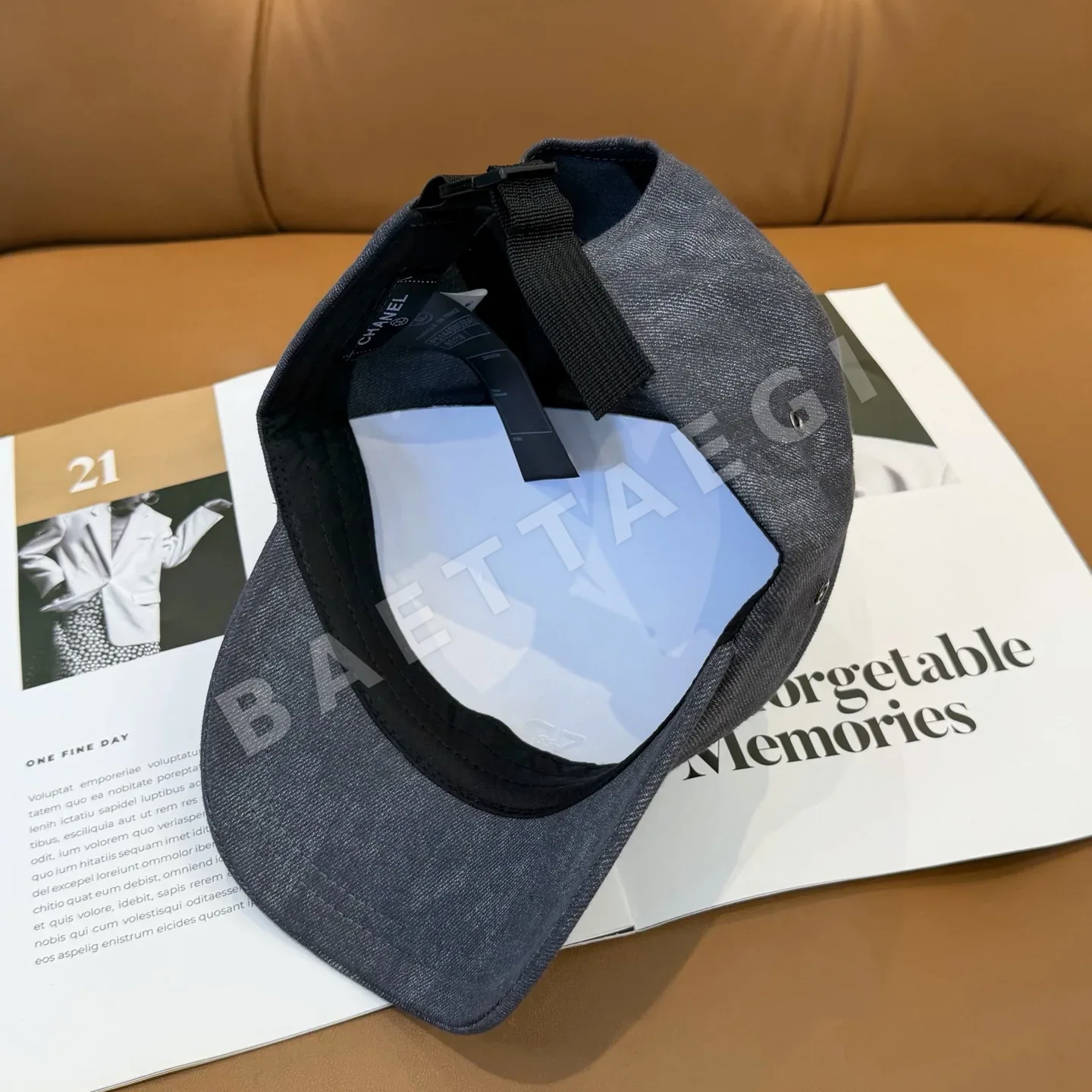샤넬 3D 자수 로고 야구모자 상세 이미지 4