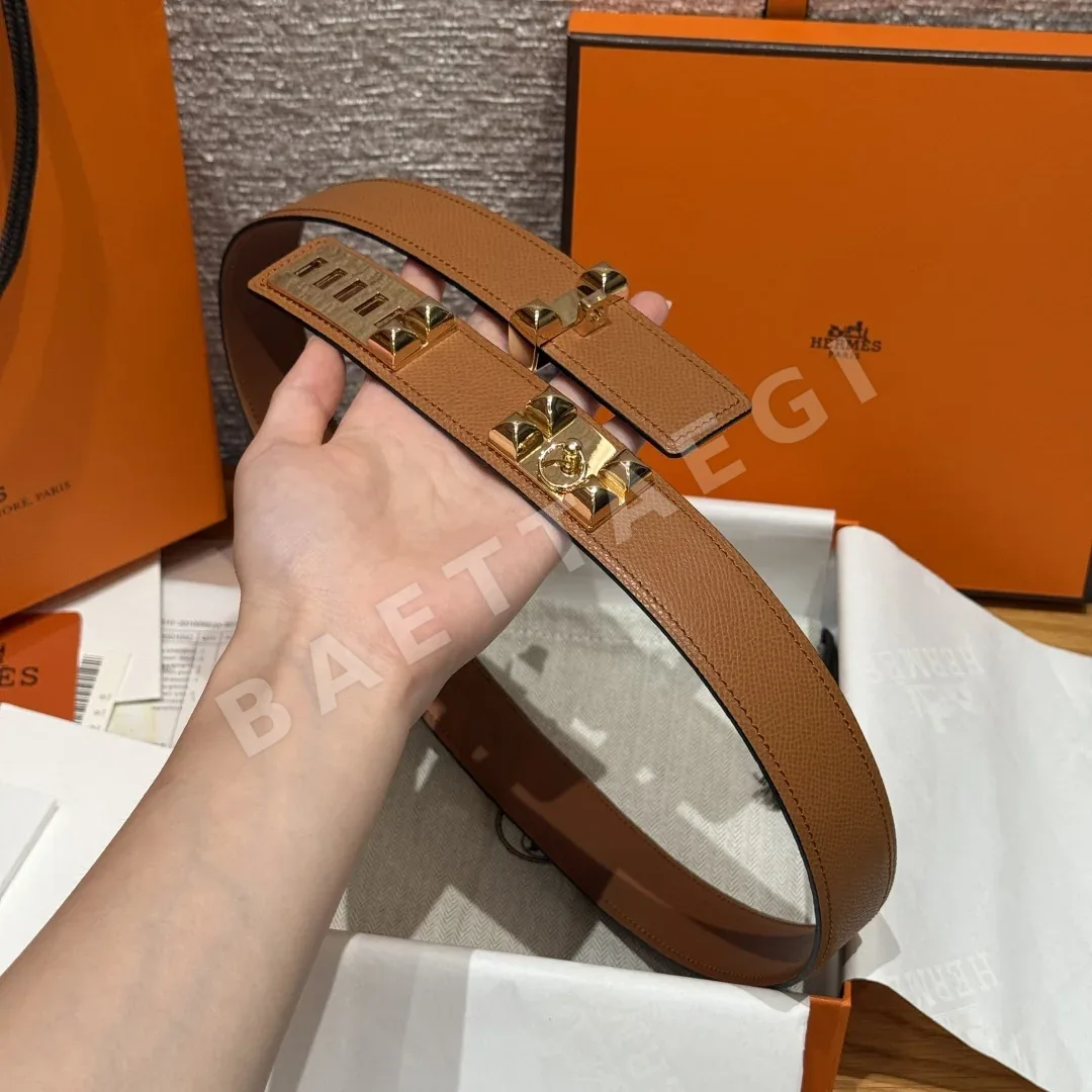 에르메스 코리에르 뒤 시앙 송아지가죽 벨트 32mm 176384