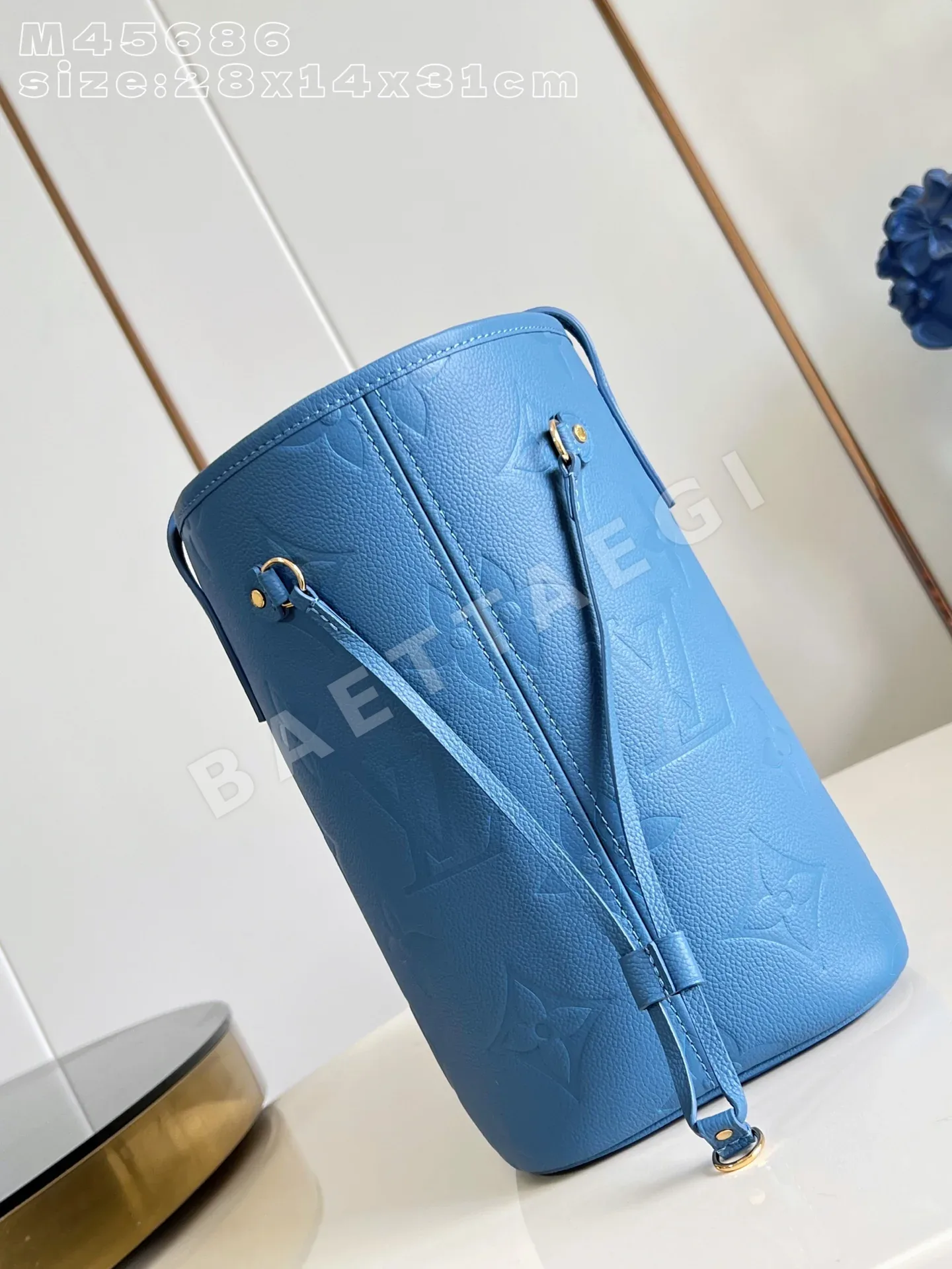 루이비통 M45686 블루 네버풀 토트백 미디엄 모노그램 에피 상세 이미지 3