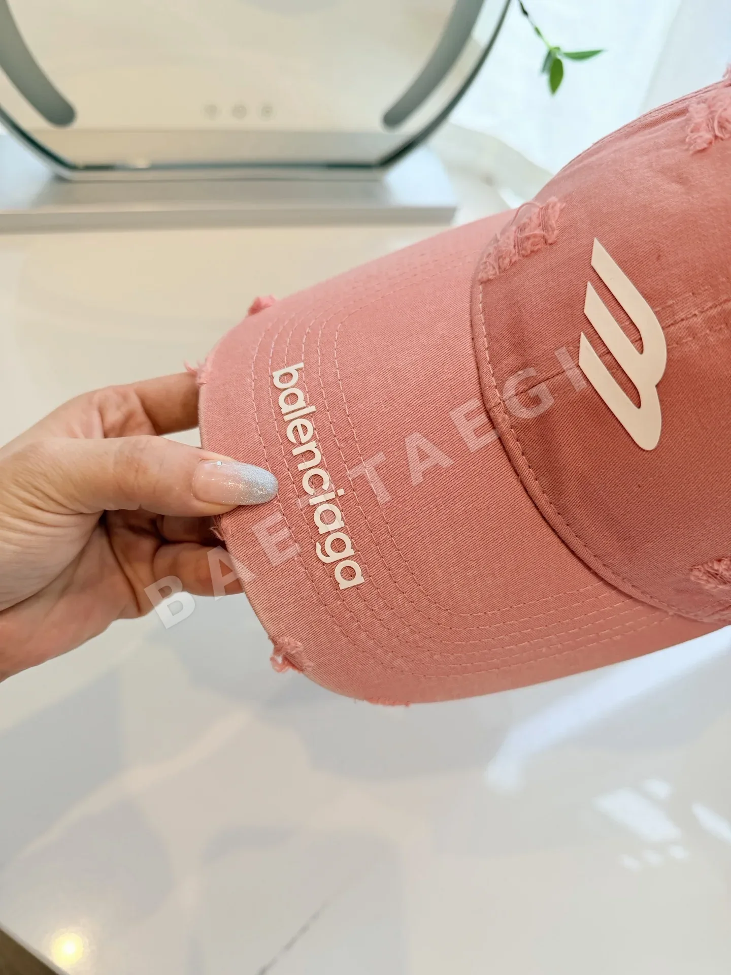 발렌시아가 마카롱 데미지 베이스볼 캡 상세 이미지 5