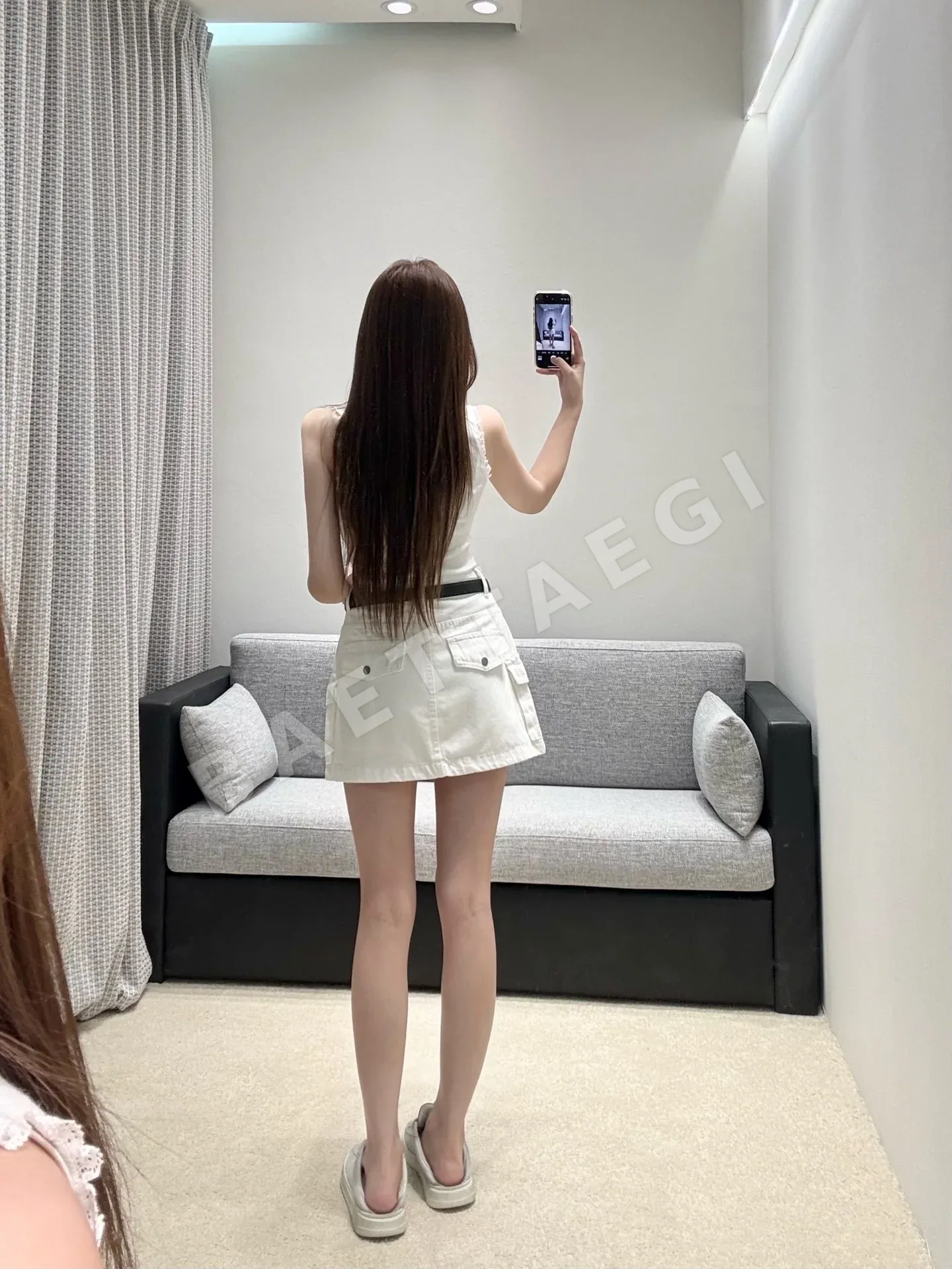 생로랑 코튼 미니스커트 상세 이미지 7