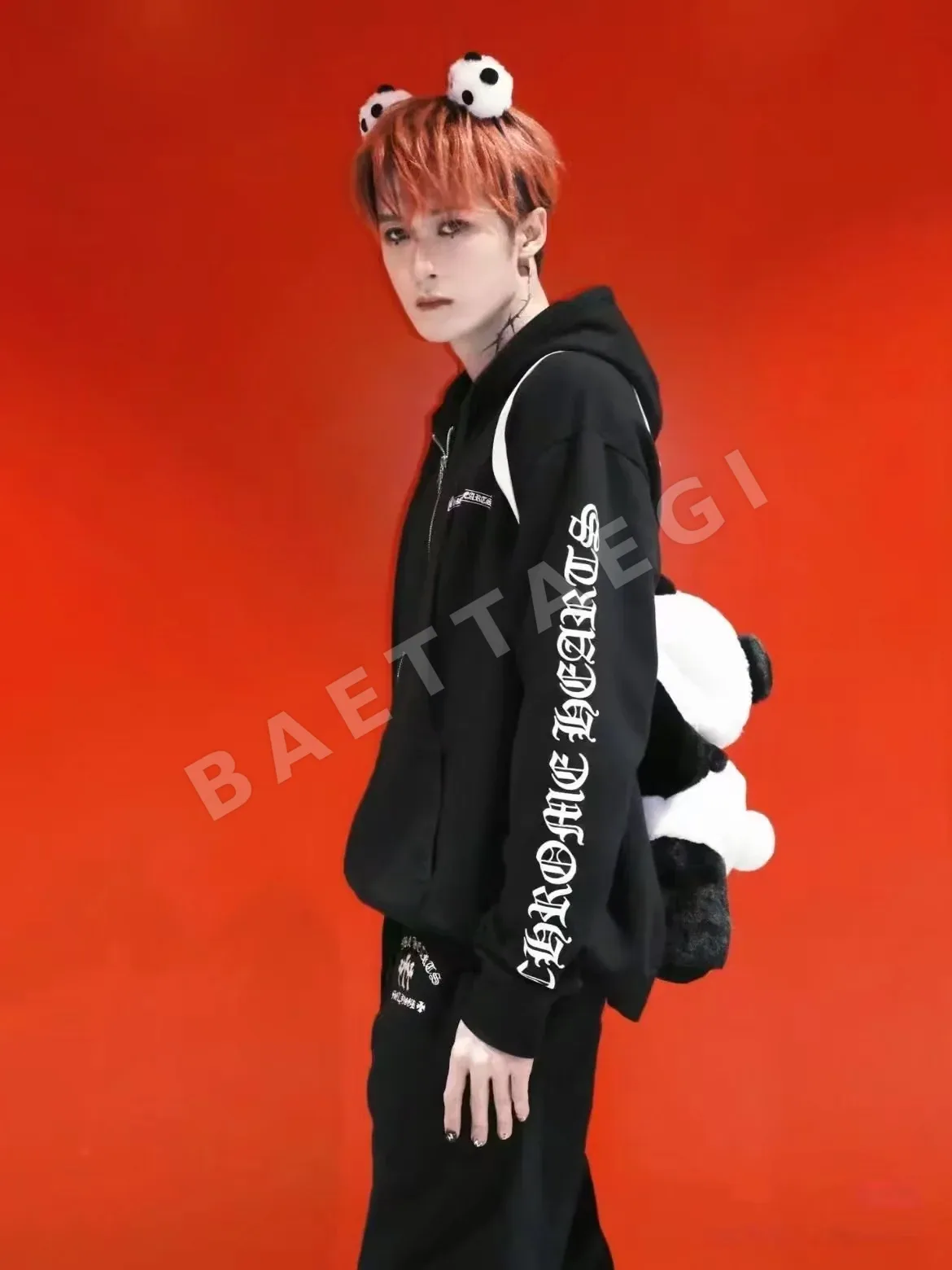 크롬하츠 925 실버 검 지퍼 블랙 후드 상세 이미지 3