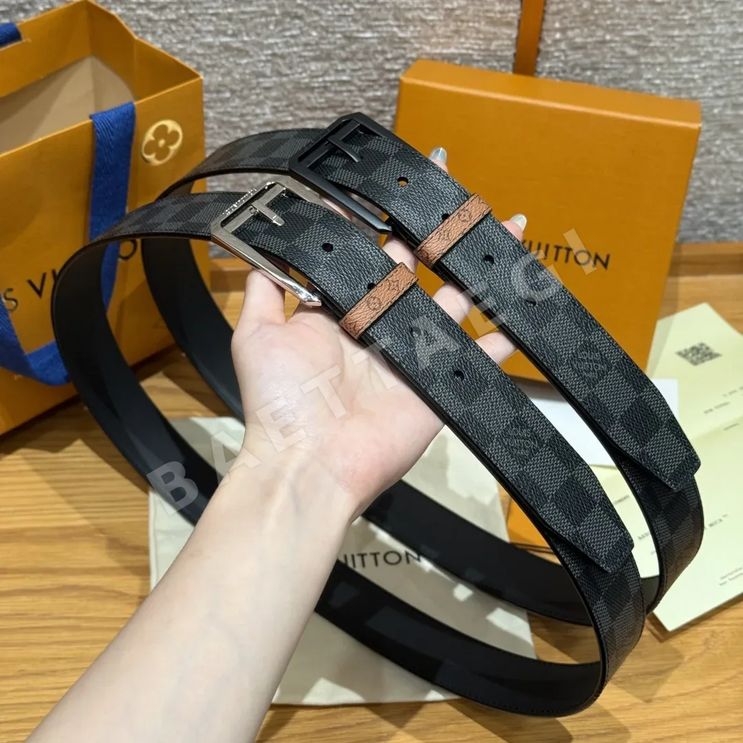 루이비통 클래식 캔버스 남성 벨트 35MM 172532
