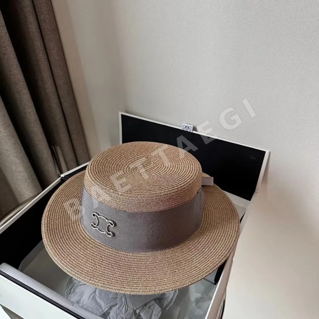 셀린느 그레이 투각식 플랫탑 밀짚 모자 상세 이미지 4