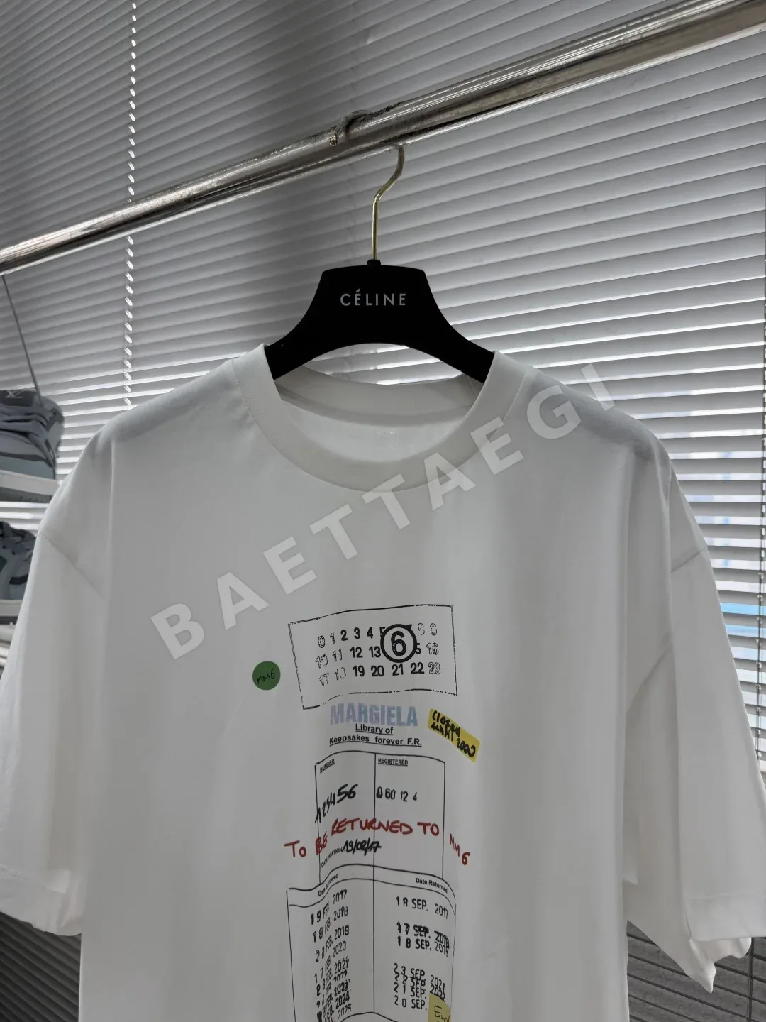 마르지엘라 프린트 크루넥 반팔 티셔츠 상세 이미지 2