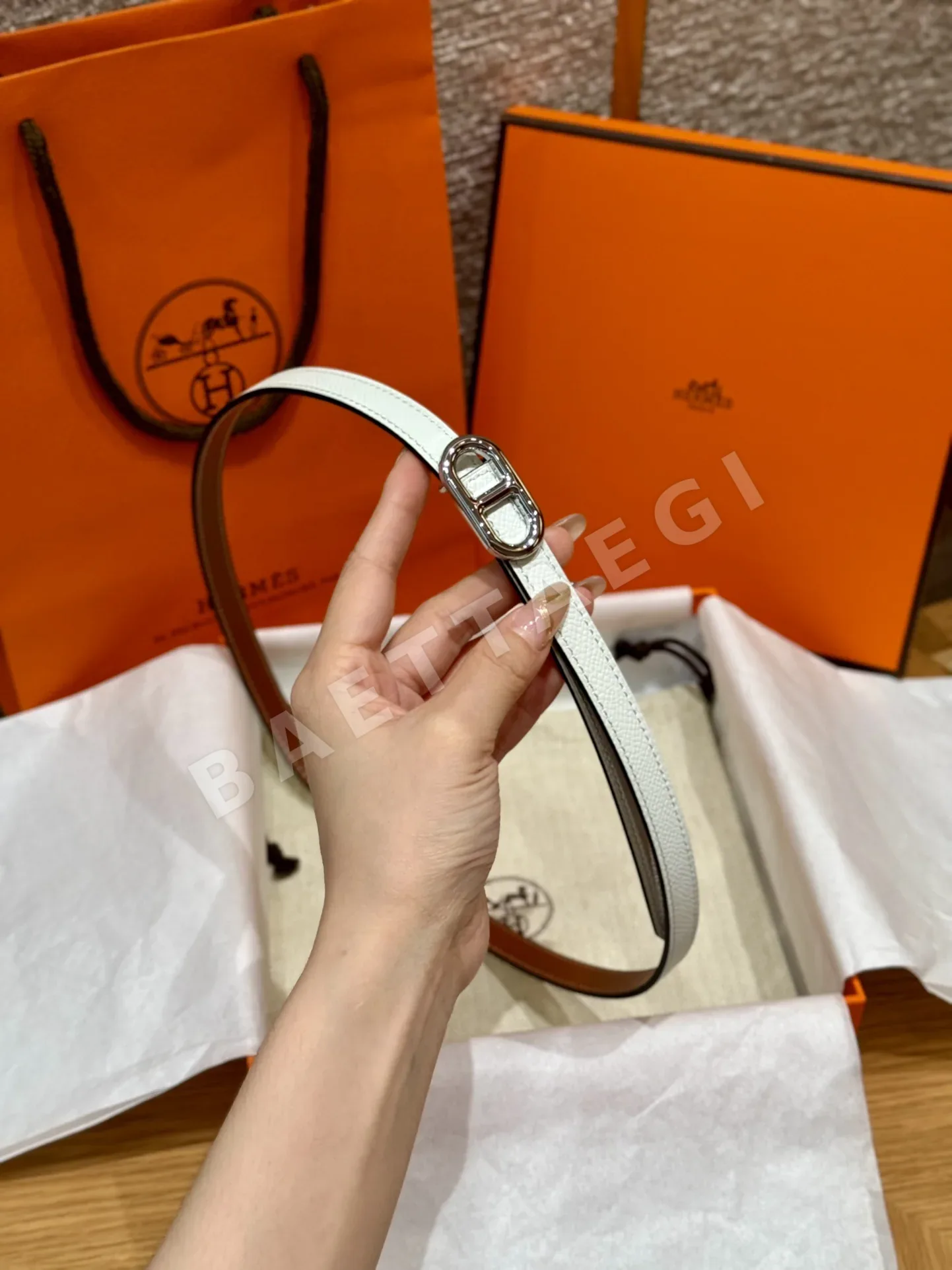 에르메스 셰느당크르 H버클 양면 벨트 상세 이미지 6