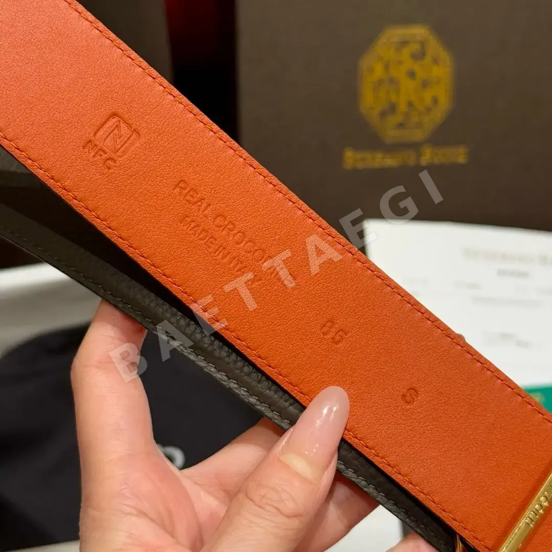 스테파노리치 스테인리스 독수리 머리 소가죽 양면 벨트 상세 이미지 8