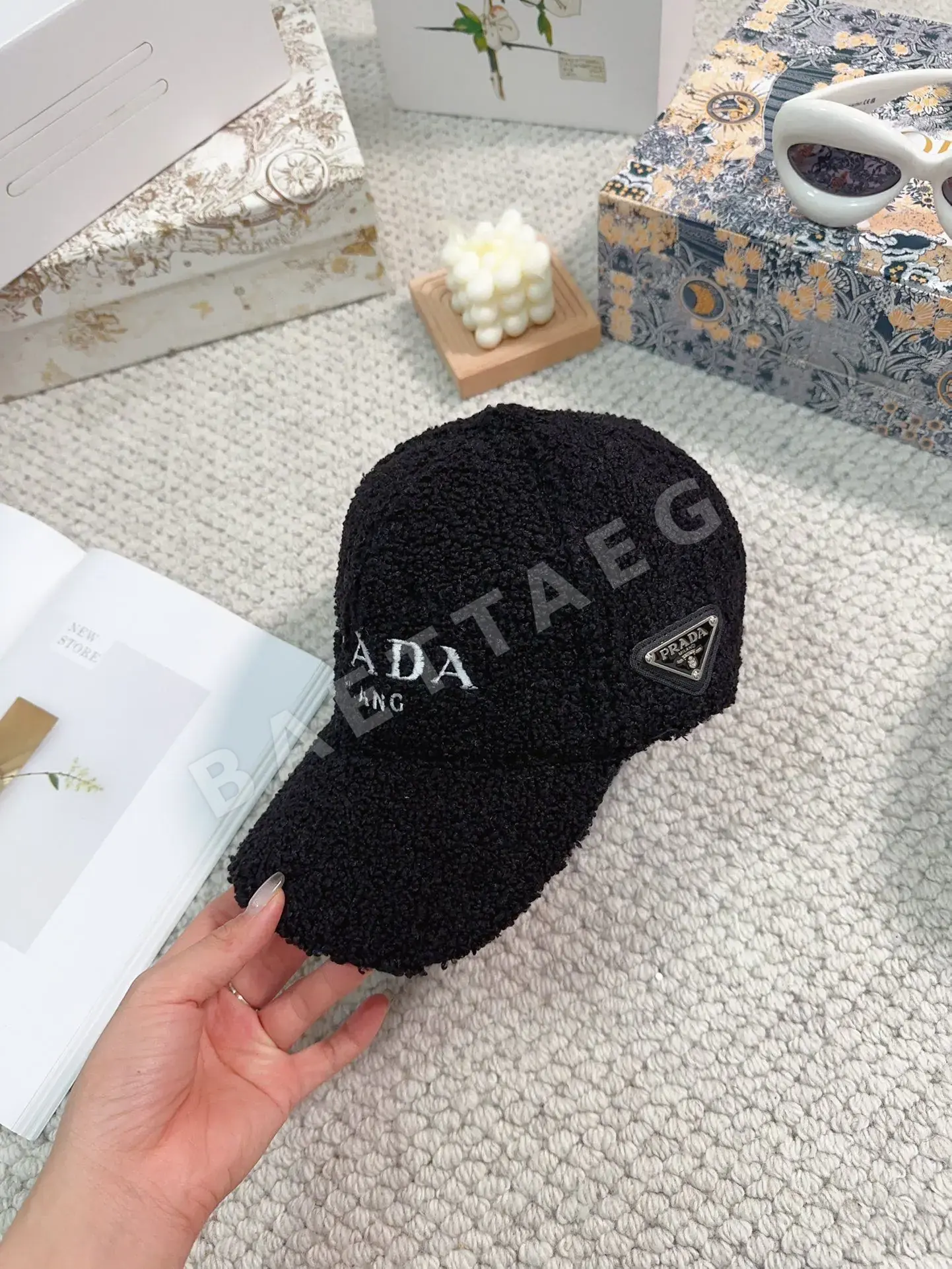 프라다 램울 베이스볼캡 상세 이미지 6