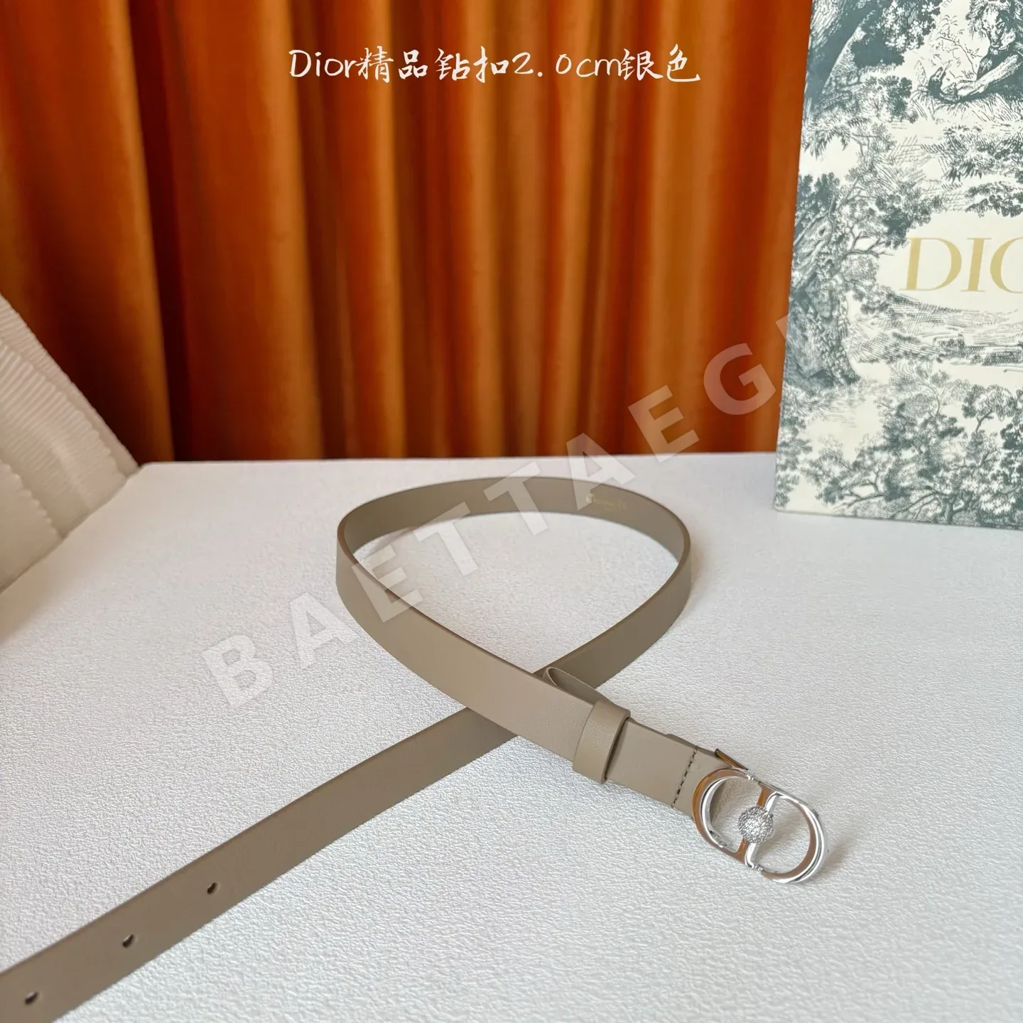디올 다이아몬드 버클 가죽 벨트 상세 이미지 3