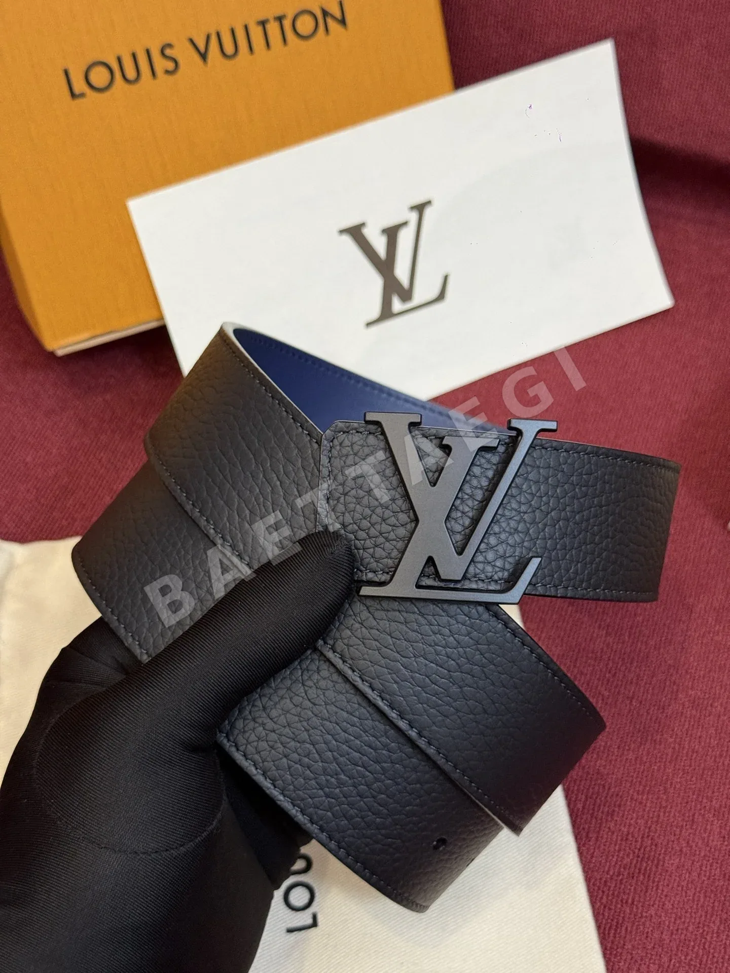 루이비통 다미에 LV 리버시블 벨트 상세 이미지 3