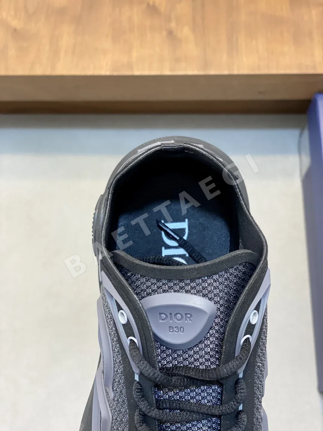 디올 B30 스니커즈 블루 나일론 CD30 로고 상세 이미지 7