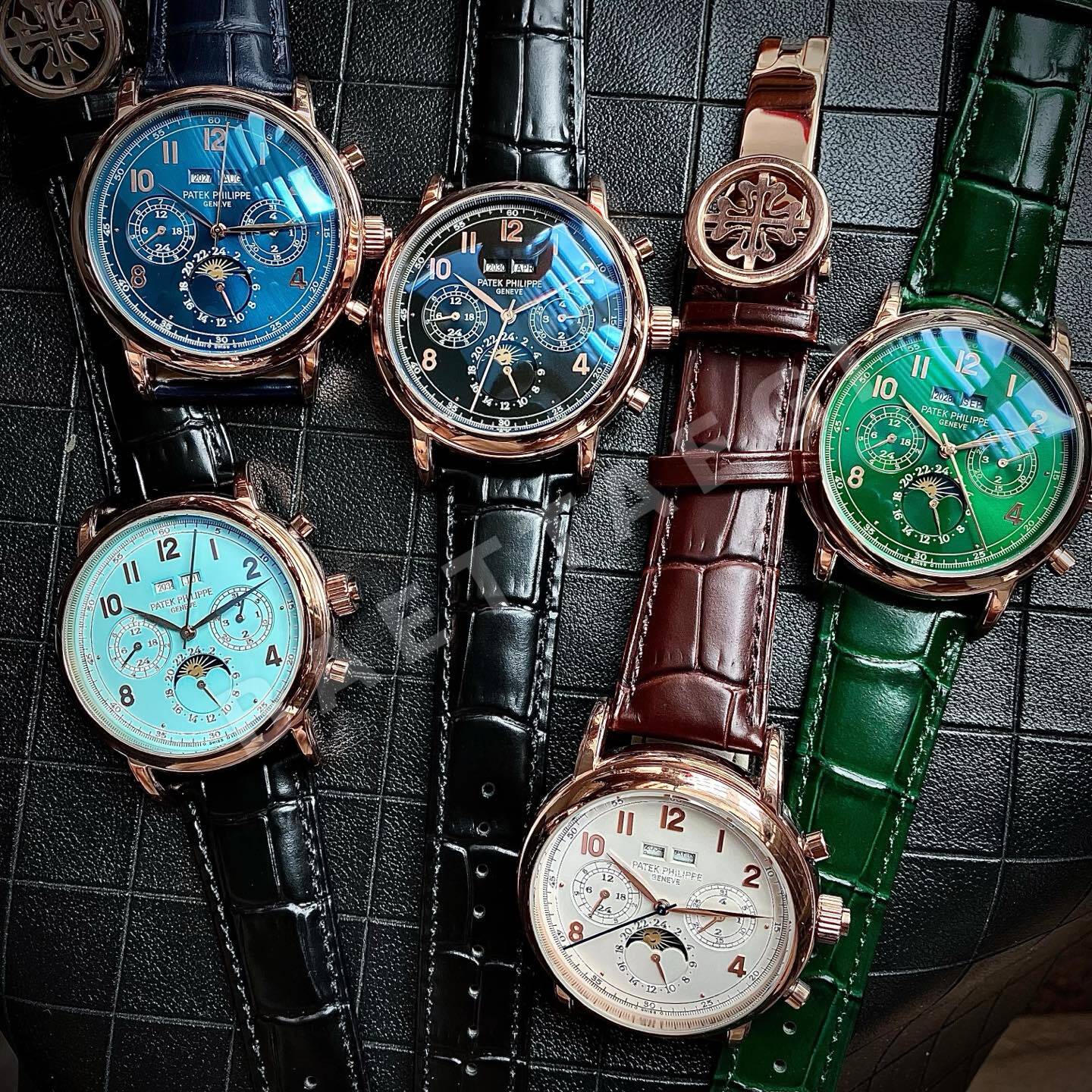 파텍필립 투르비용 드래곤 다이얼 자동 레더스트랩 스틸 레플리카 44145 Patek Philippe 상세 이미지 6