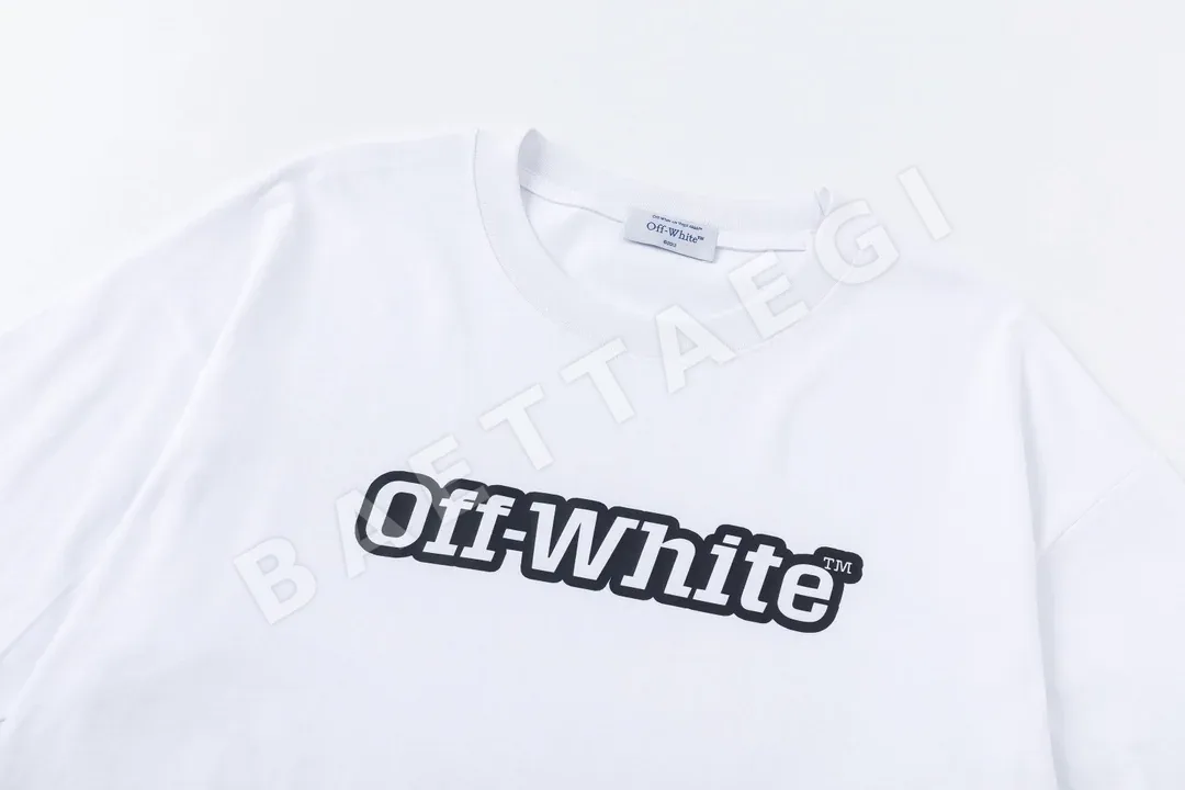 오프화이트 뉴 루즈핏 남성 반팔 티셔츠 상세 이미지 3