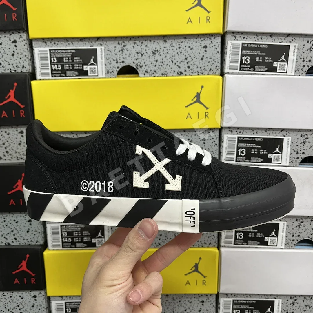 오프화이트 아블로 벌크 로우 202397 Off White Abloh Vulc Low Top Black 상세 이미지 1