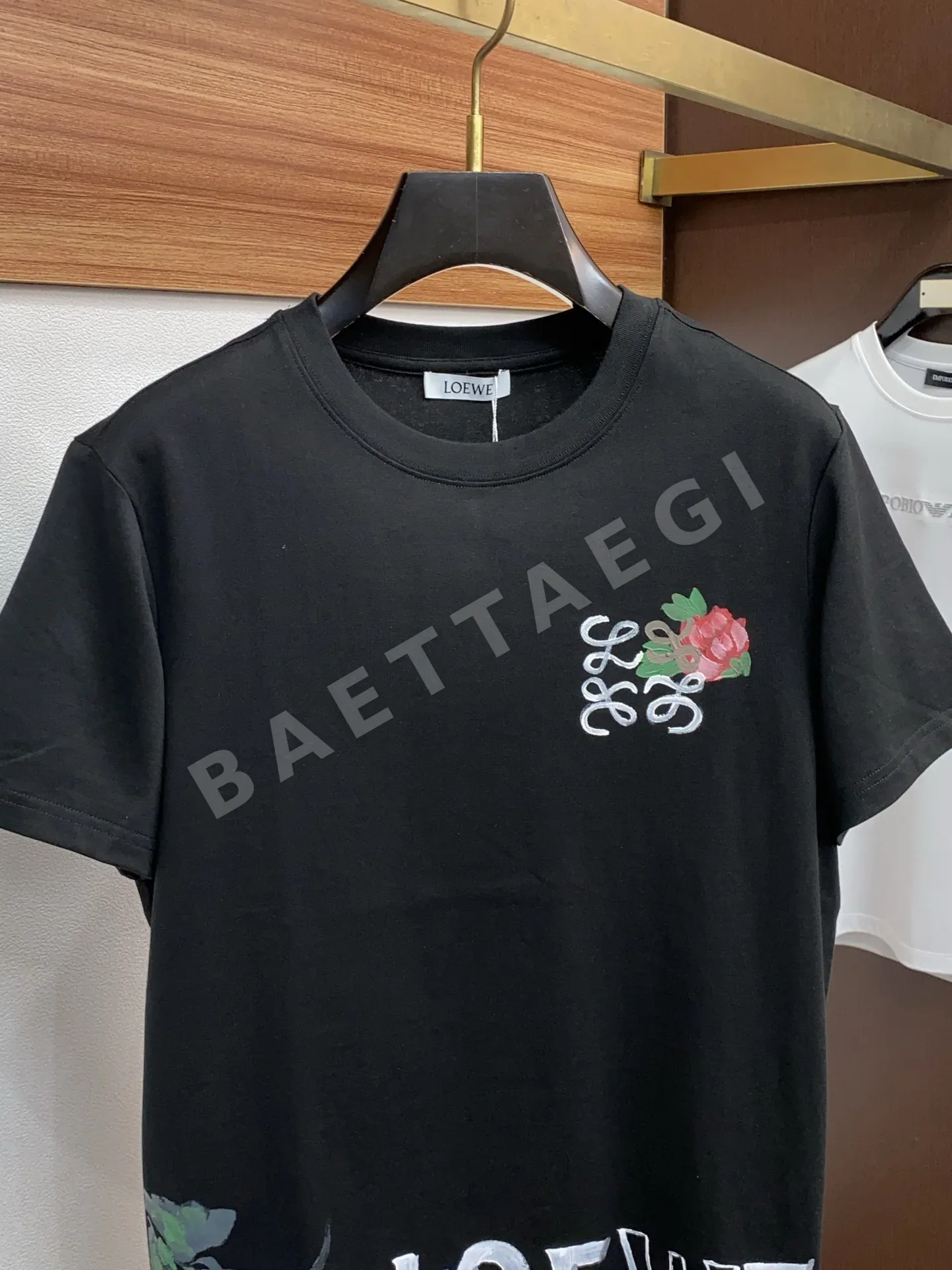 로에베 크루넥 코튼 반팔 티셔츠 상세 이미지 2