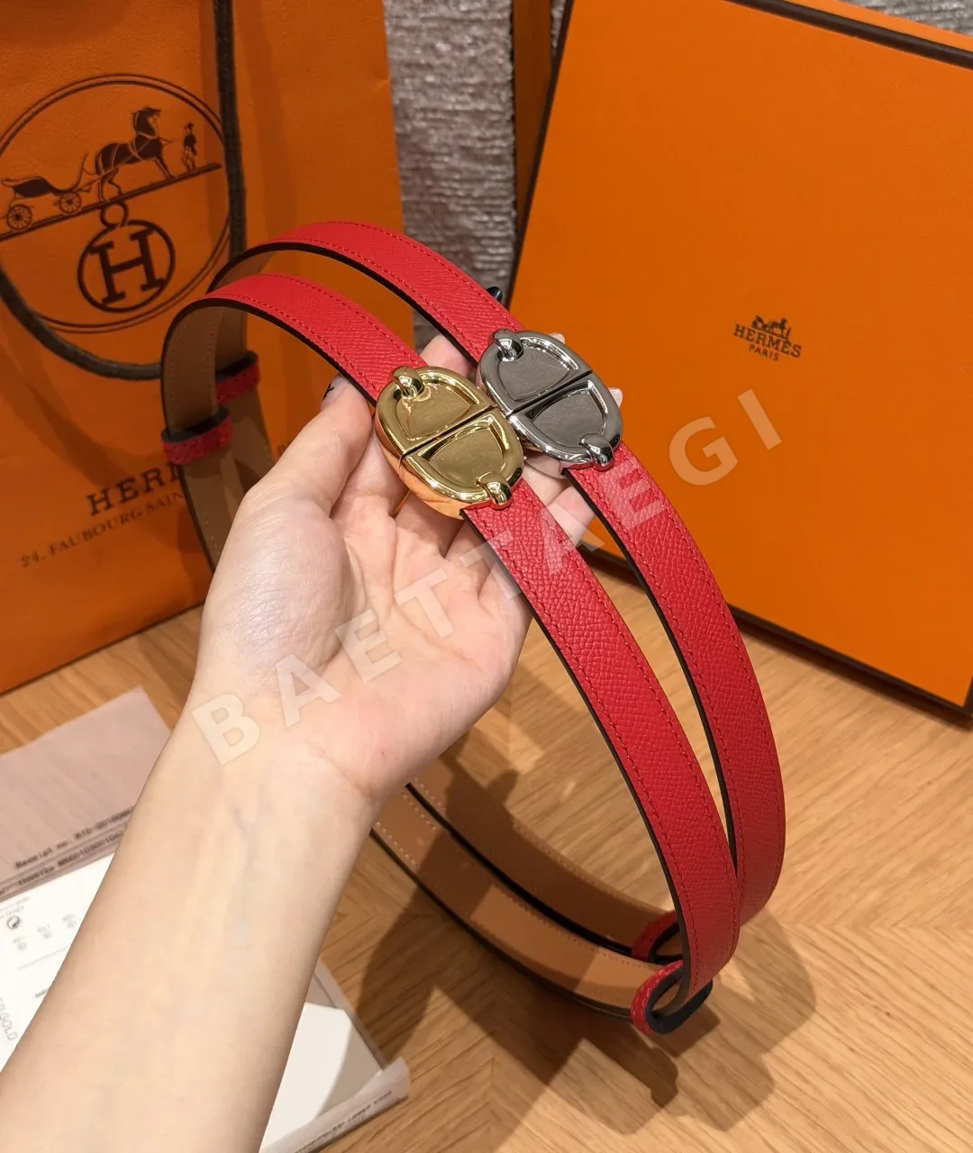 에르메스 앱송 카프스킨 H 버클 벨트 상세 이미지 7