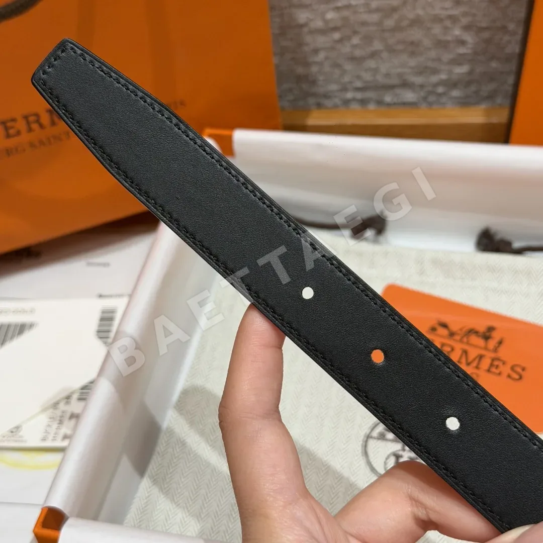에르메스 H버클 리버시블 가죽 벨트 24mm 상세 이미지 8