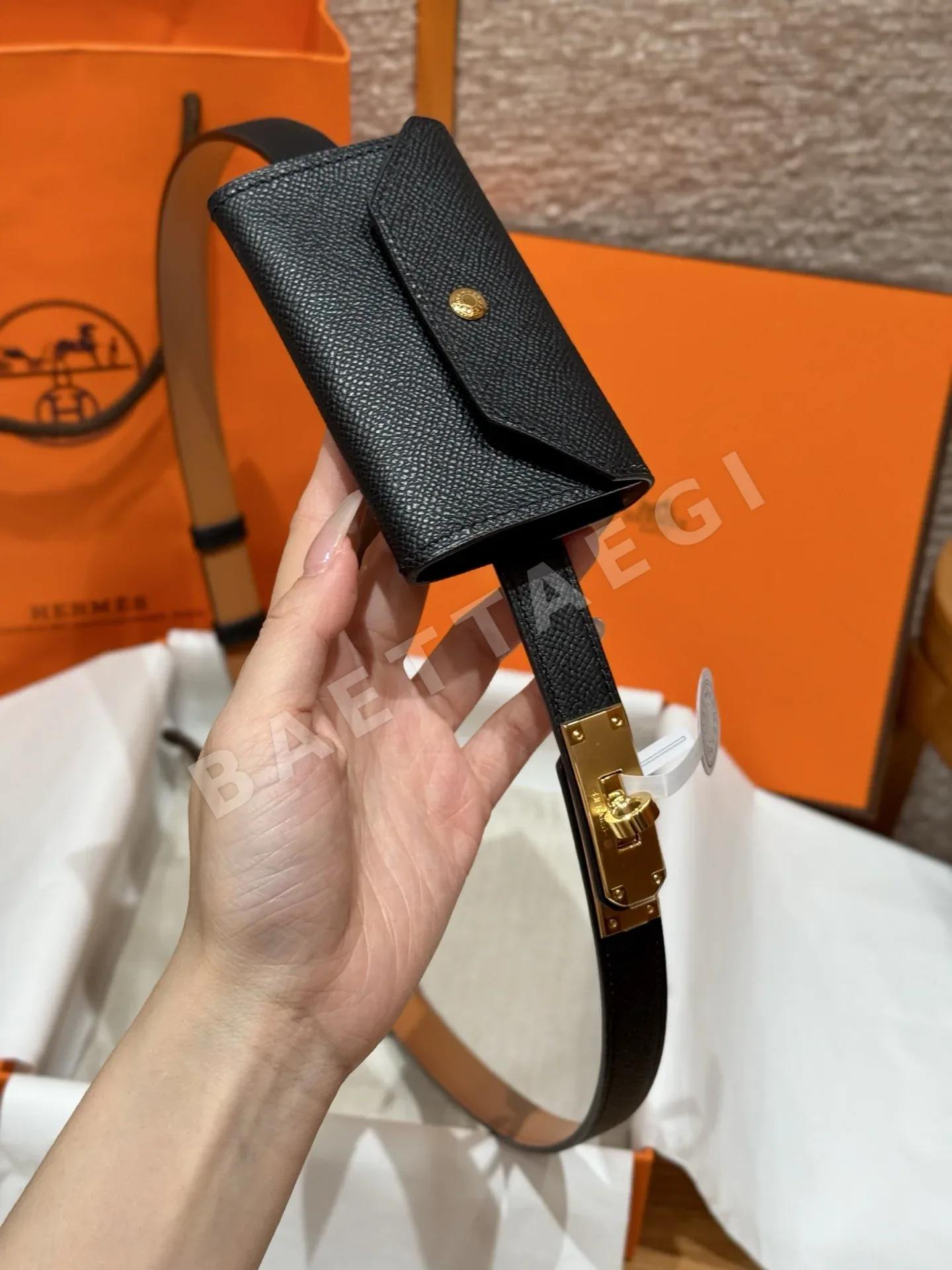에르메스 켈리 버클 앱송 송아지가죽 벨트 176550