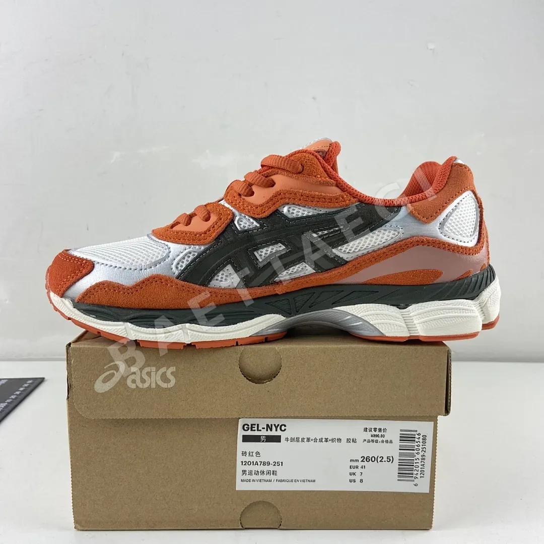 아식스 [HP] 젤 NYC 1201A789-251 200228 Asics Gel-NYC Oatmeal Forest Green Orange 상세 이미지 6