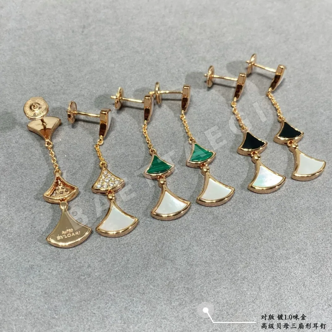 불가리 마더오브펄 3 선 팬 귀걸이 상세 이미지 8