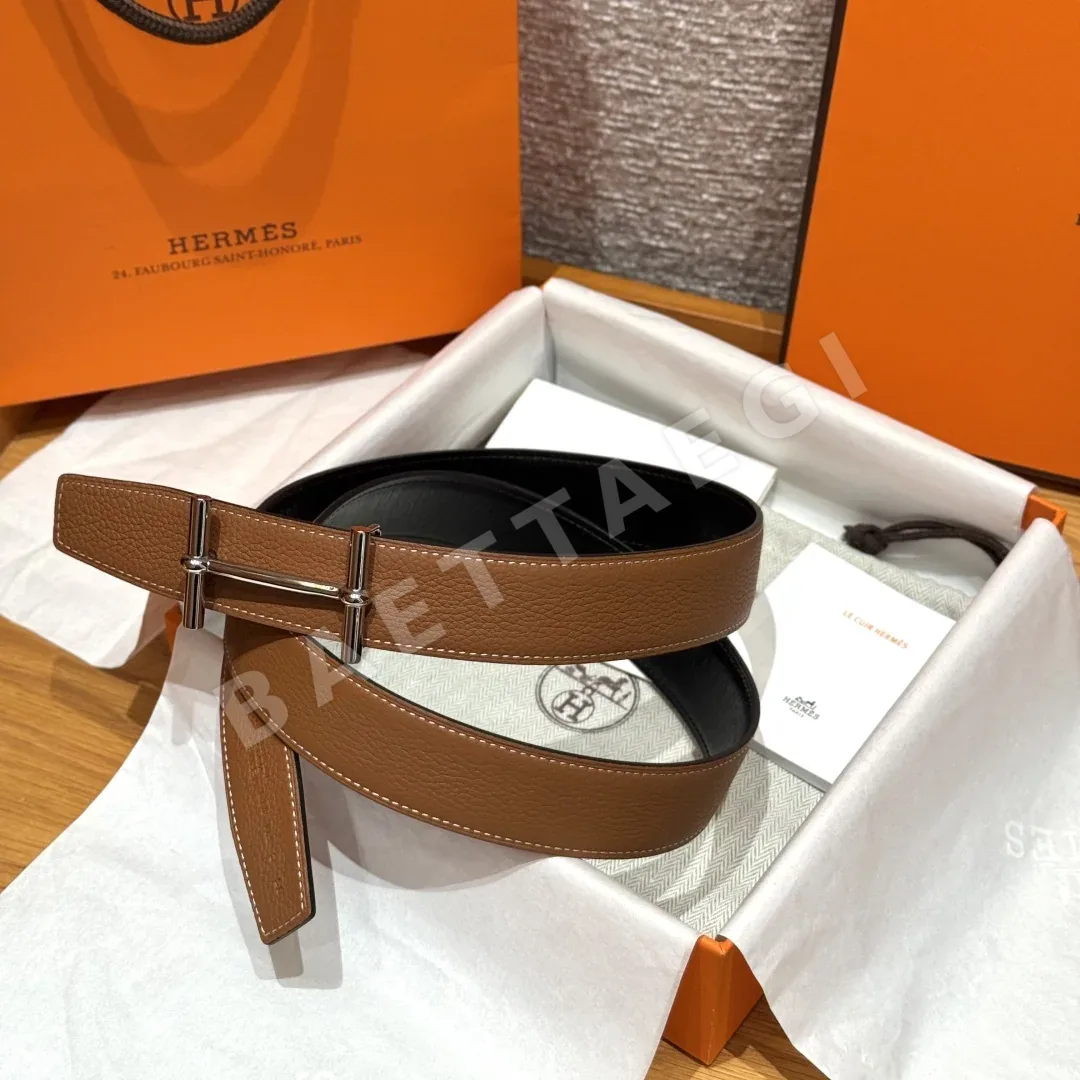 에르메스 덩클 버클 양면 가죽 벨트 175699