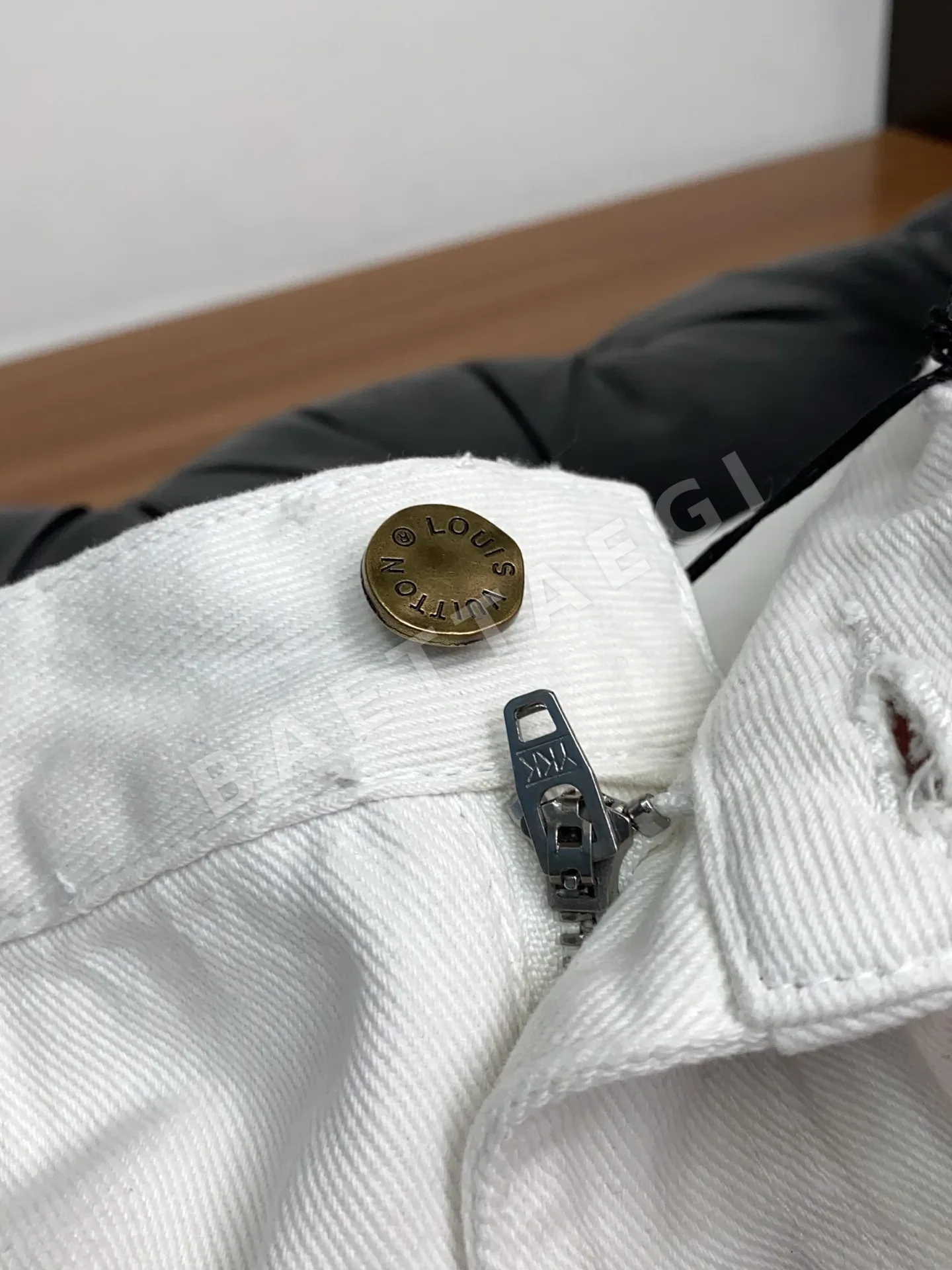 루이비통 데님 니트 가공 남성 반바지 상세 이미지 7