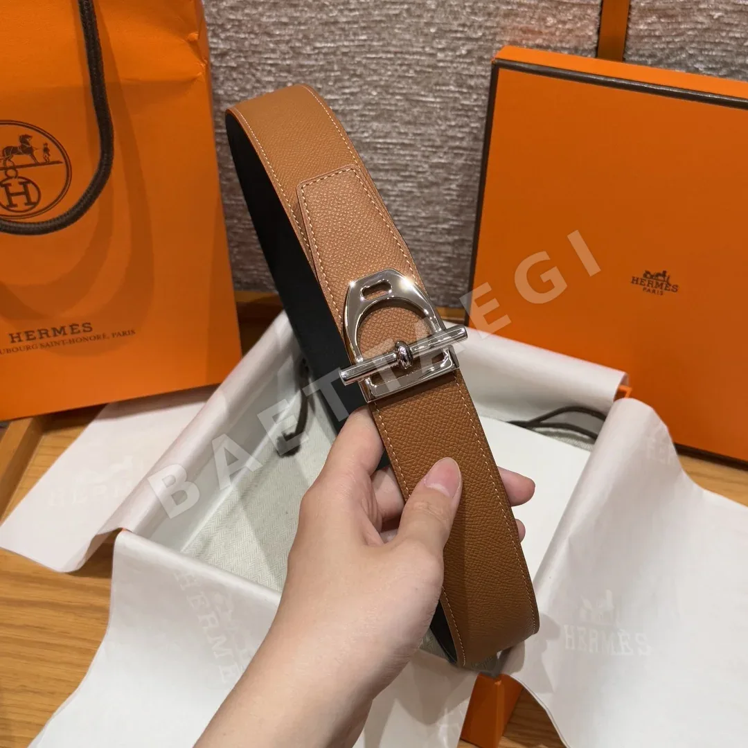 에르메스 앱송 가죽 리버서블 벨트 상세 이미지 5