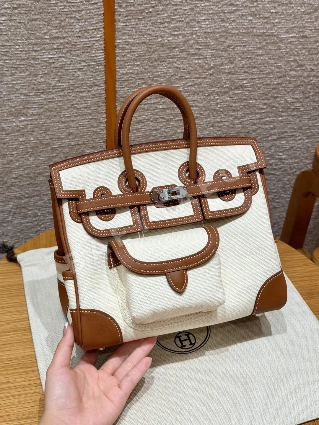 에르메스 버킨카고 캔버스 가방 191819